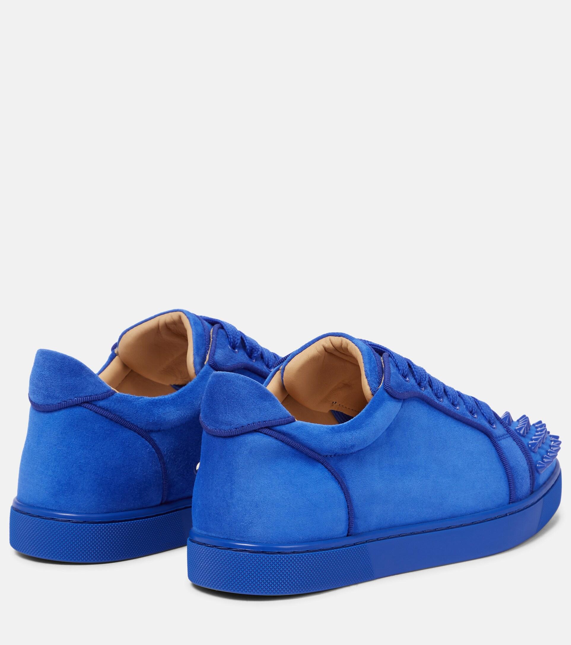Christian Louboutin, Shoes, Louboutin Blue Suede Sneaker