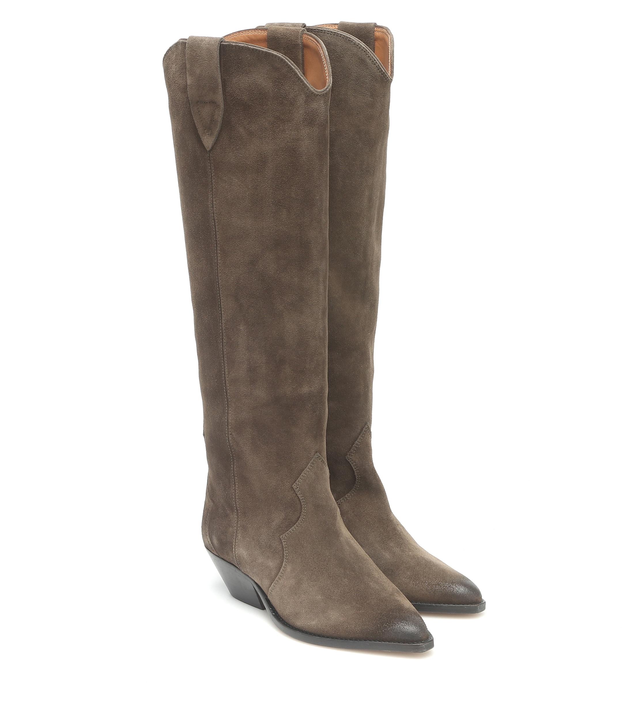 Isabel Marant Denvee Suede Knee-high Boots in Brown - Lyst