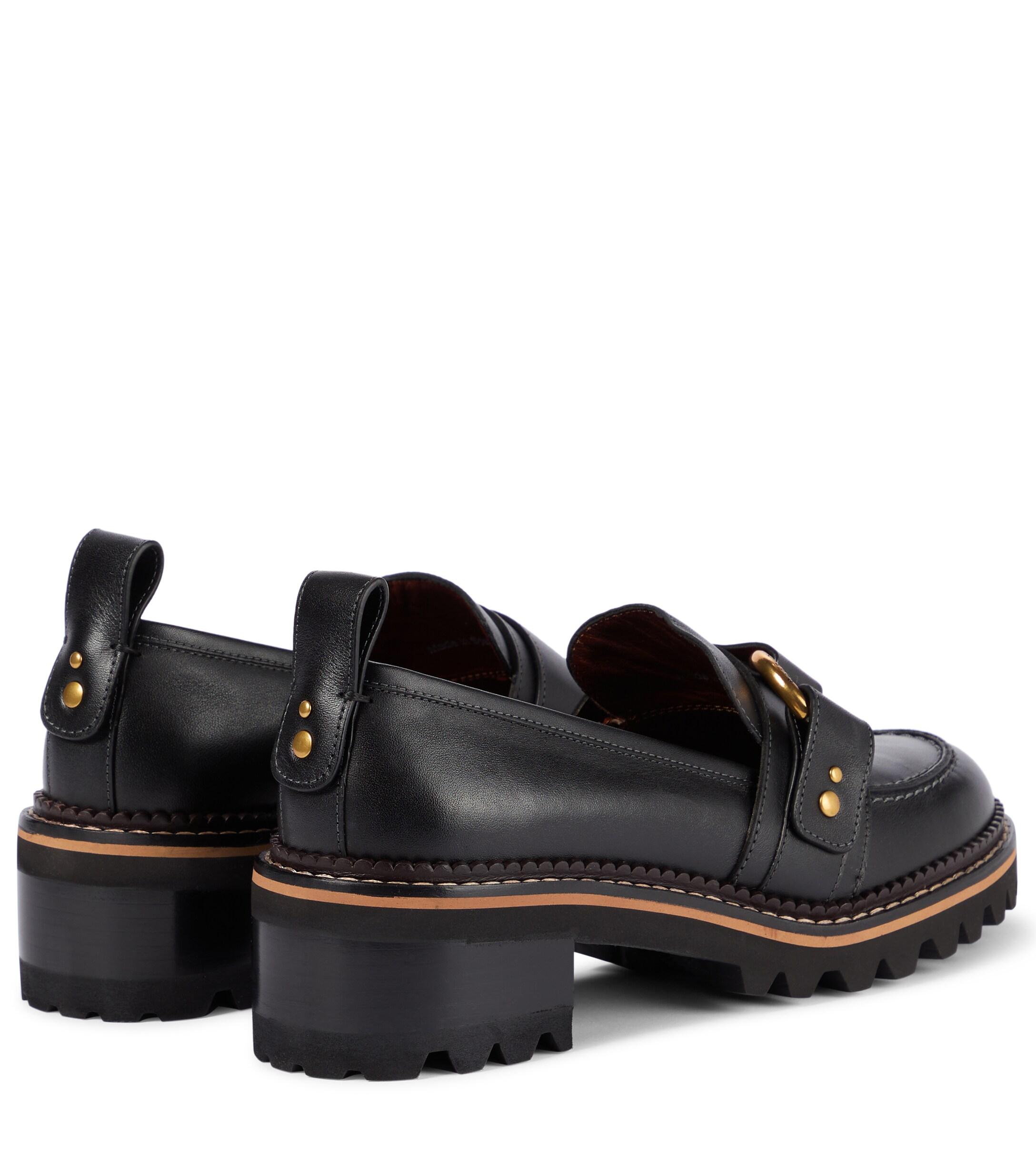 See By Chloé Erine Leather Loafers in Black | Lyst See By Chloé Erine Leather Loafers in Black | Lyst