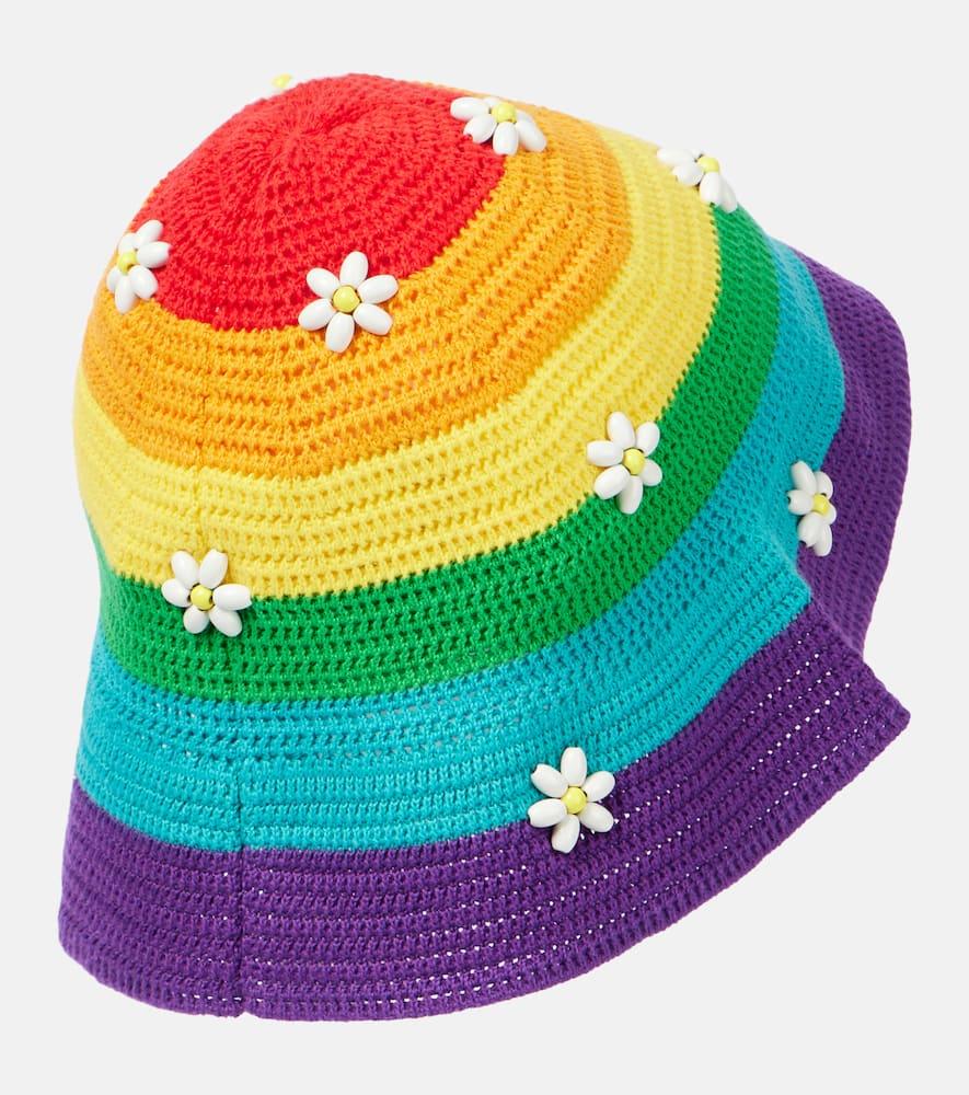 Loewe Daisy Beaded Cotton-Blend Bucket Hat | Lyst