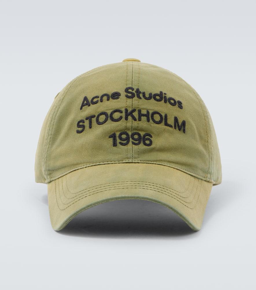 Acne Studios Logo Cotton Twill Baseball Cap in Green for Men  display picture 2