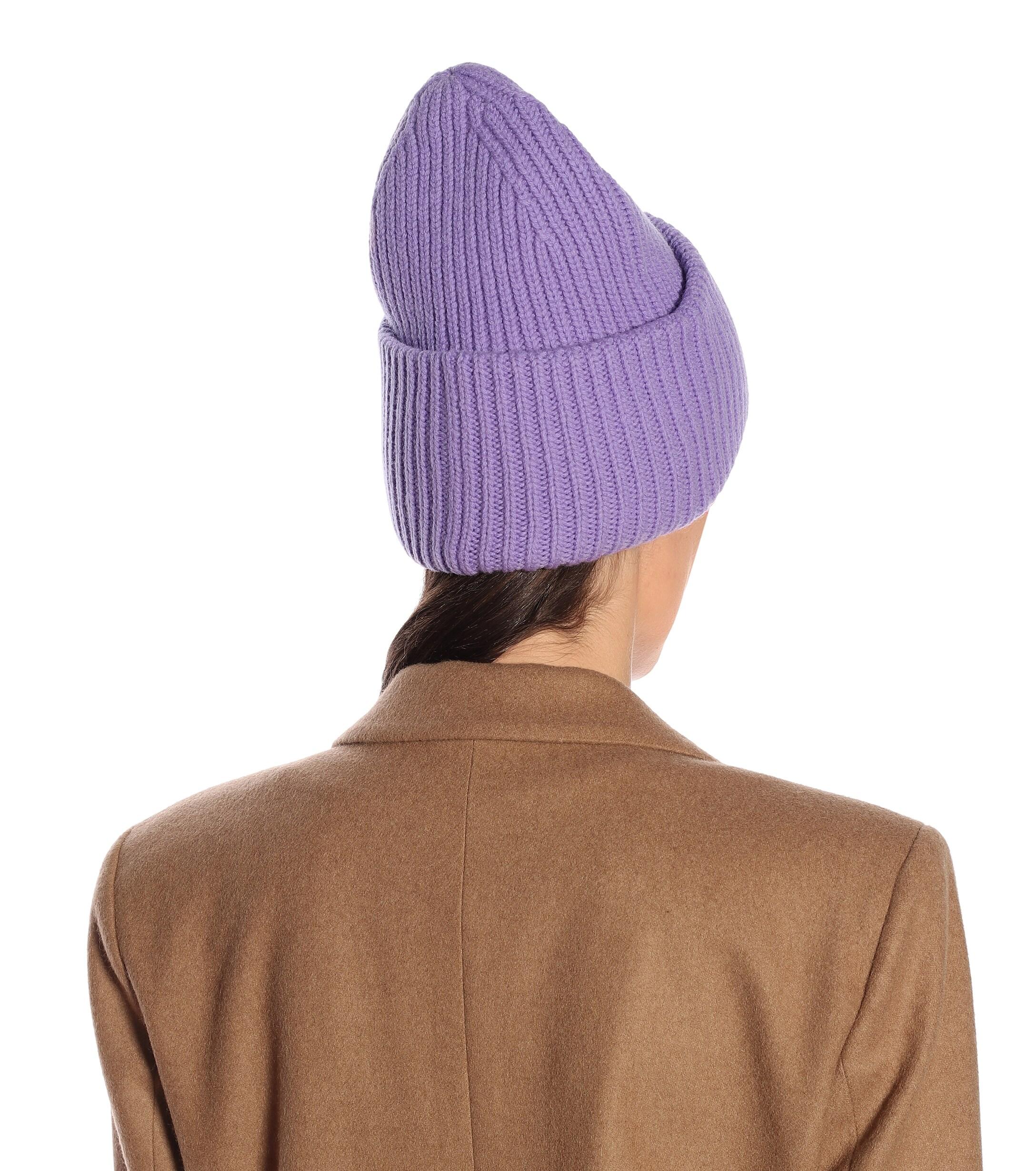 Acne Studios Wool Face-patch Beanie lavender Purple | Lyst