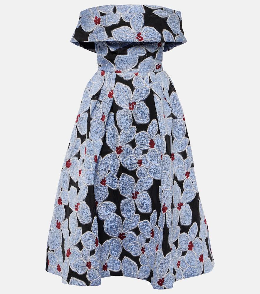 REBECCA VALLANCE〈レベッカバランス〉Georgina midi dress Rebecca Vallance Georgina Floral-Embroidered Midi Dress in