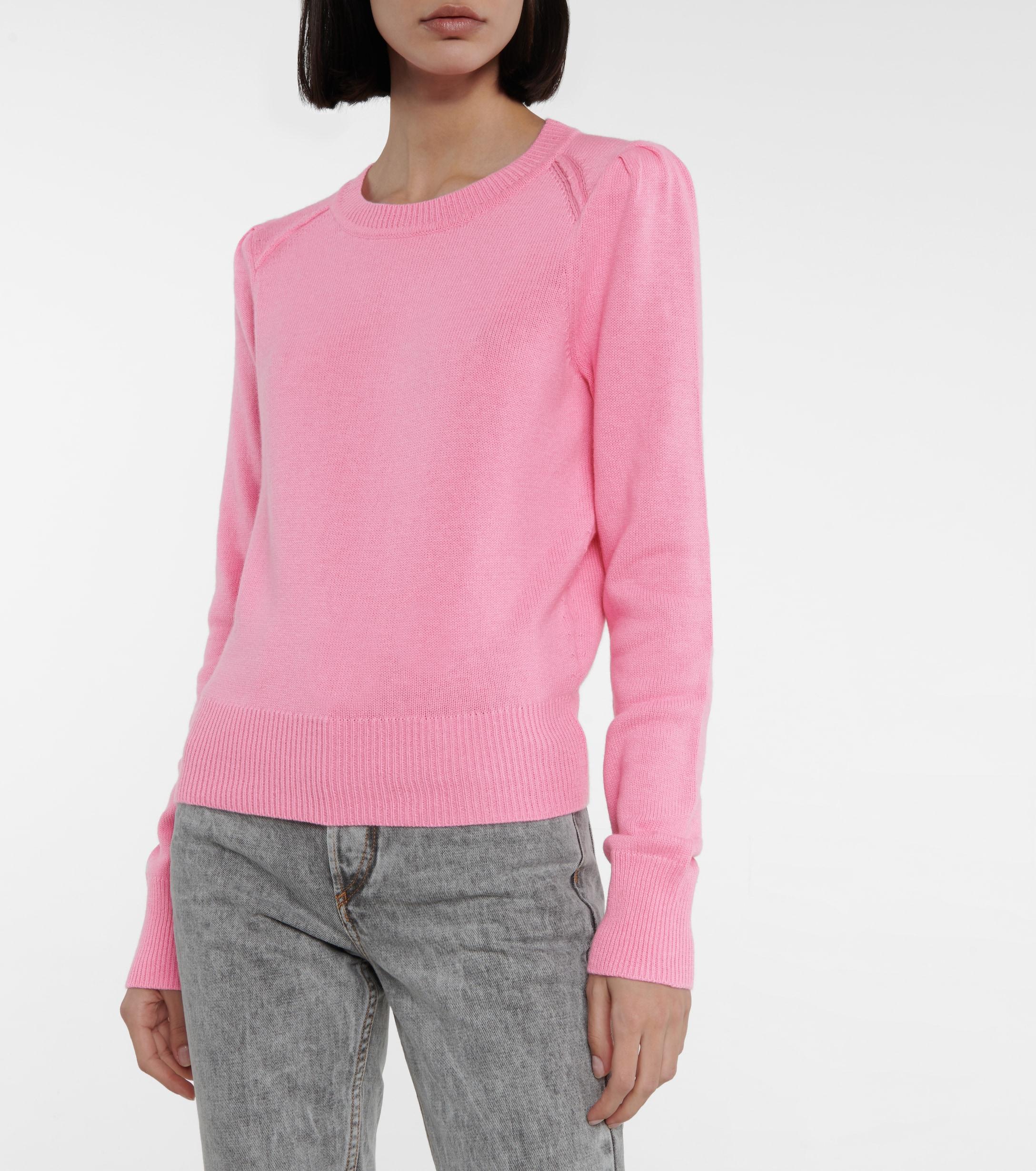 Étoile Isabel Marant Kleely Cotton And Wool Sweater in Pink - Lyst