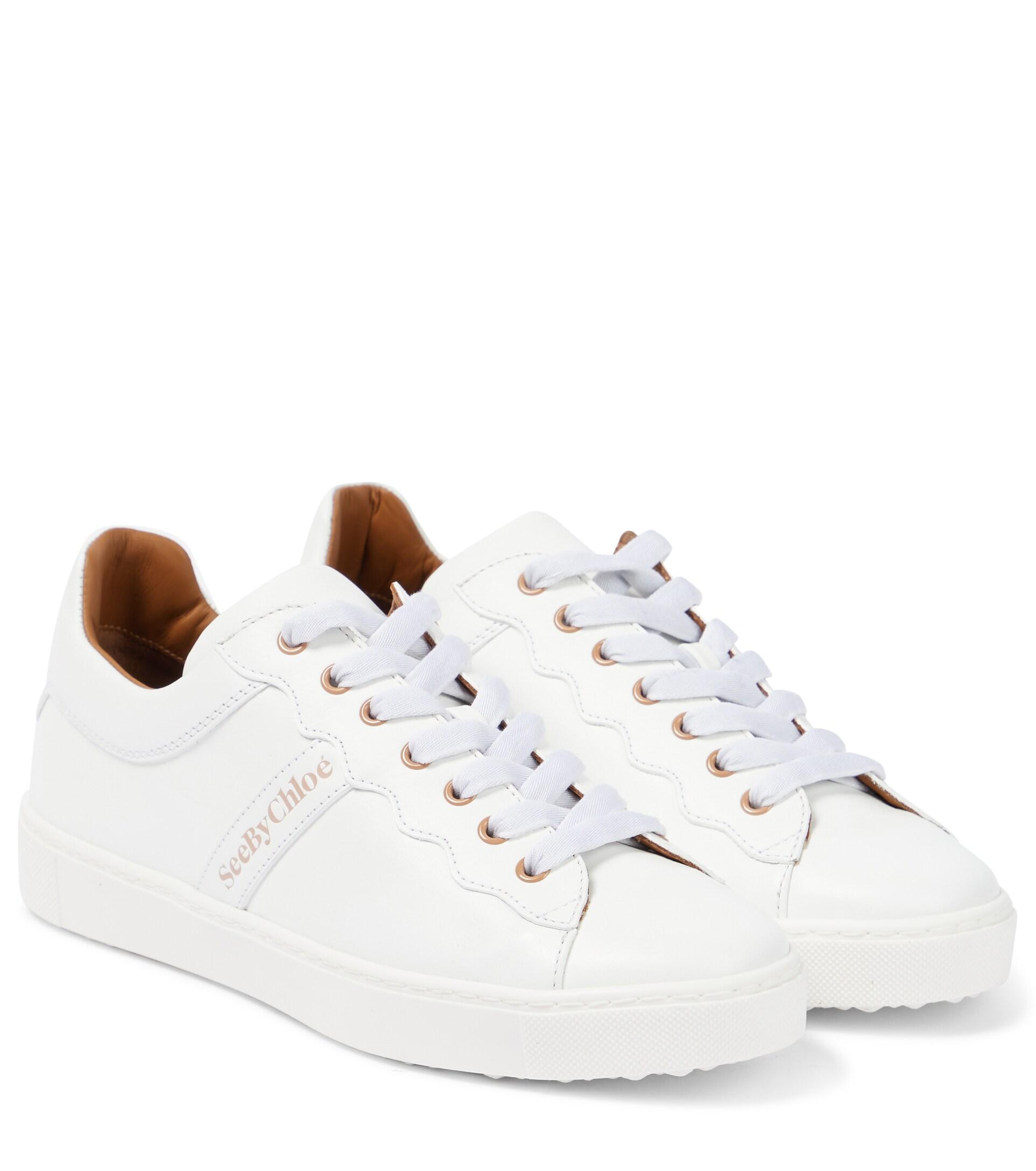 See By Chloé Essie Leather Sneakers in White | Lyst