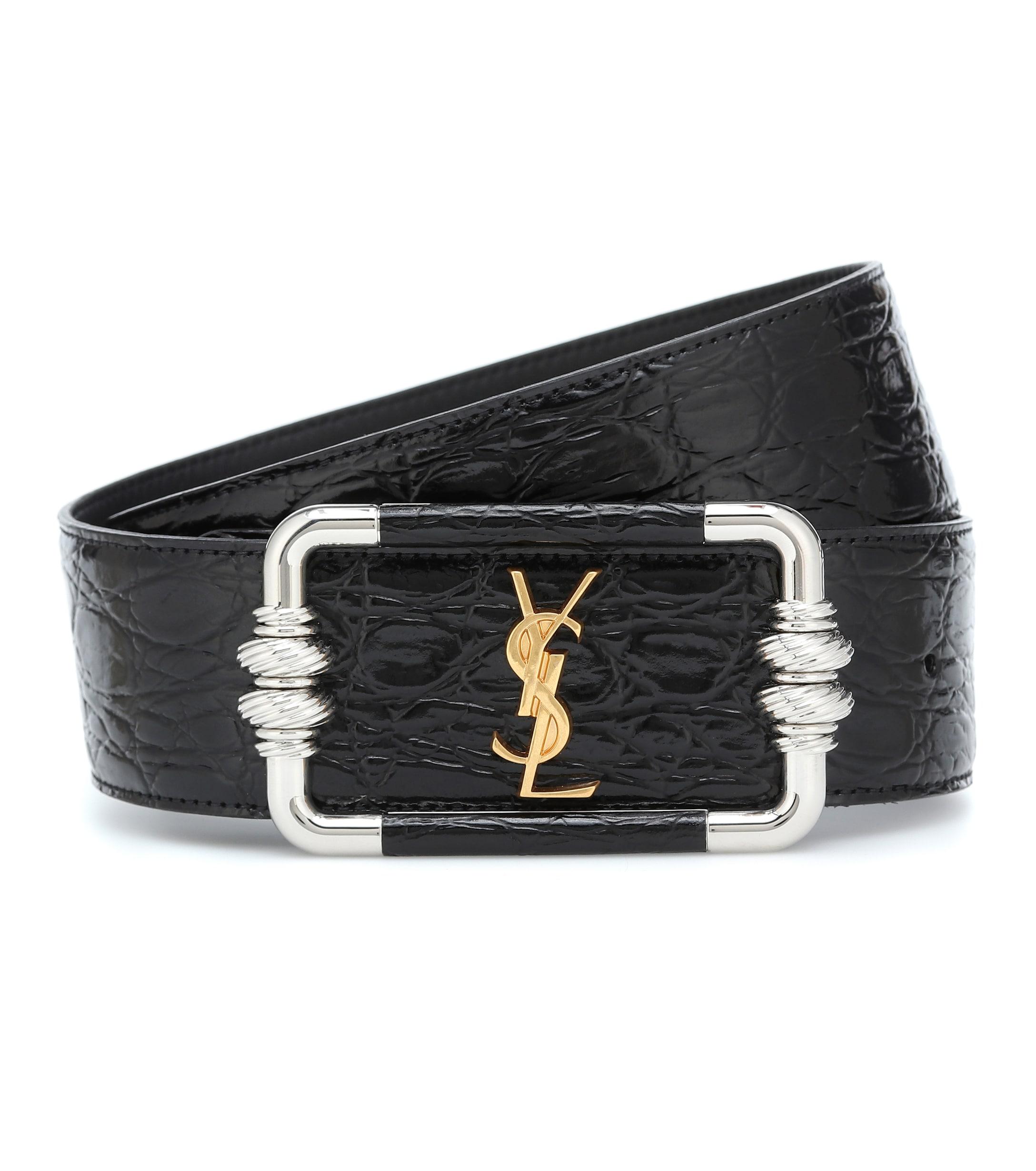Saint Laurent YSL Monogram Leather Belt *SMOKE FREE - Depop