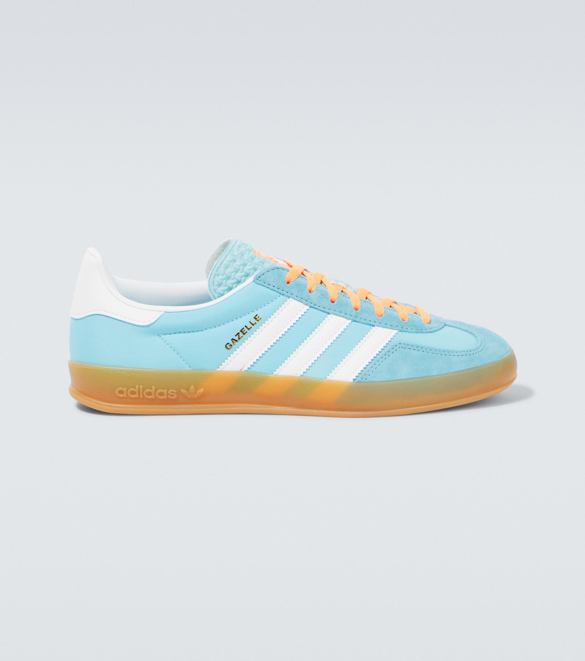 adidas Gazelle Indoor Leather Sneakers in Blue for Men | Lyst