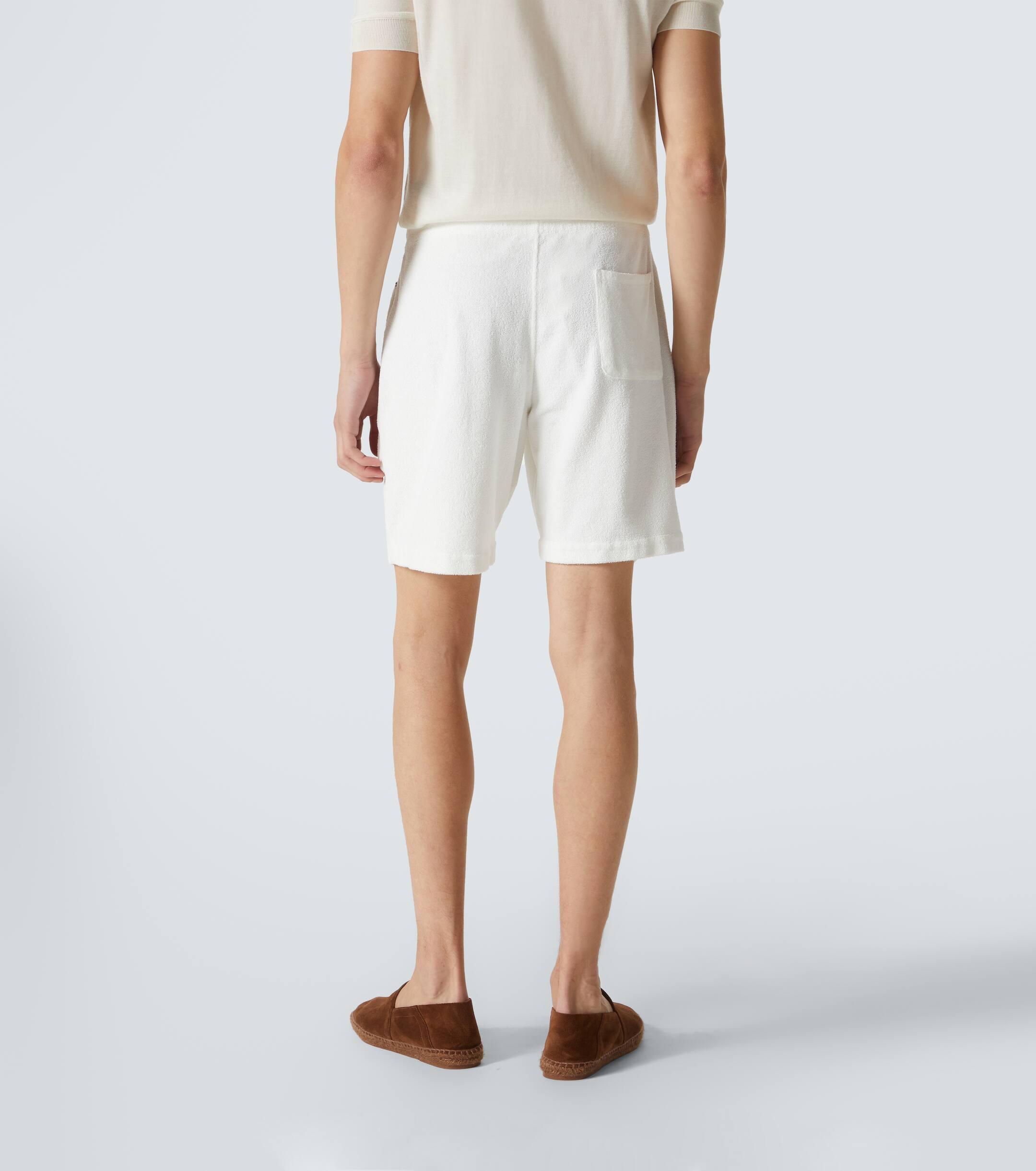 Orlebar Brown Orlebar Cotton Terry Shorts in White for Men Lyst UK