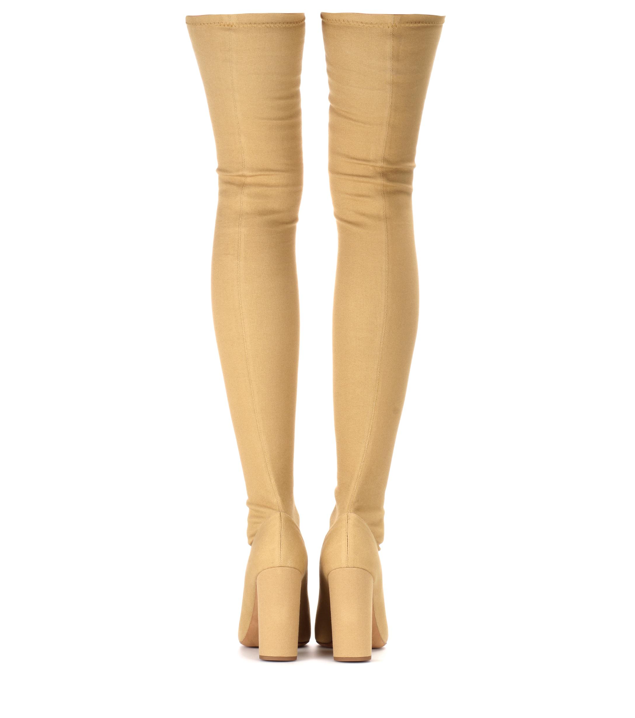 Yeezy Over-the-knee Stretch Boots (season 4) in Beige (Natural) - Lyst
