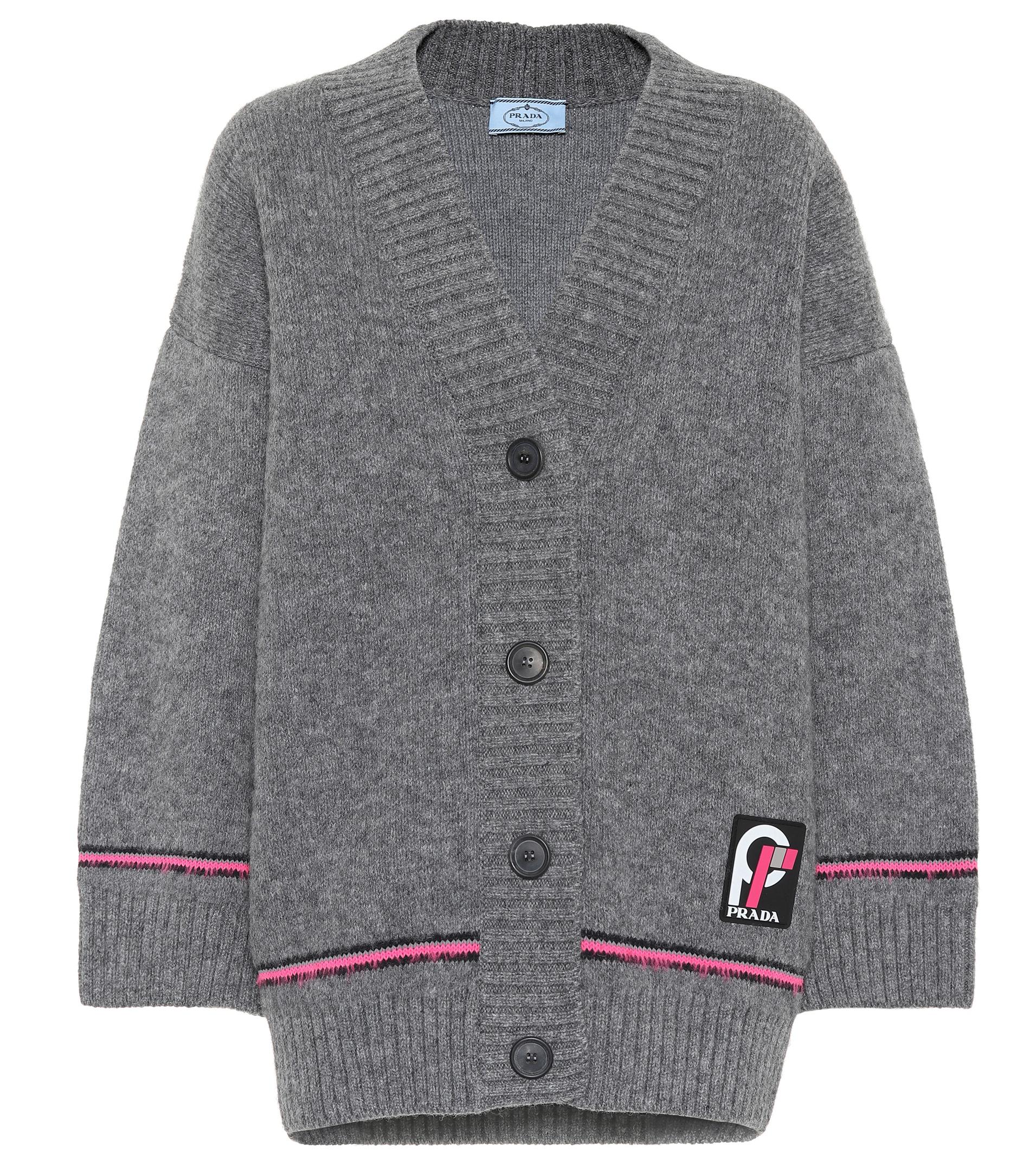prada wool cardigan
