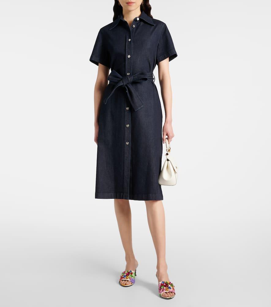 ★Dolce&Gabbana★シルクツイル ミディ シャツワンピース 送関込 ☆Dolce&Gabbana☆シルクツイル ミディ シャツワンピース 送関込