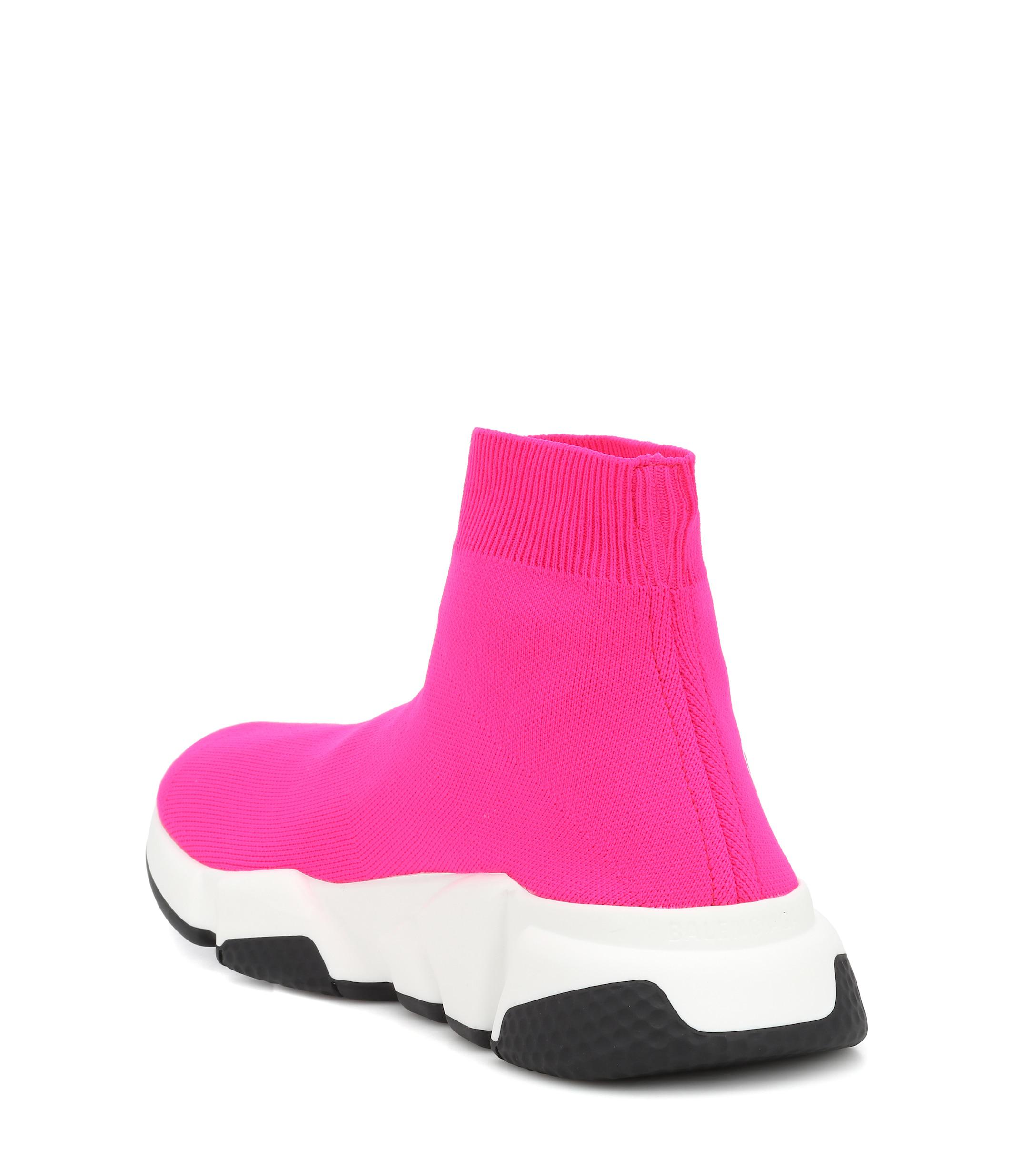 Balenciaga Speed Trainer Sneakers in Pink - Lyst