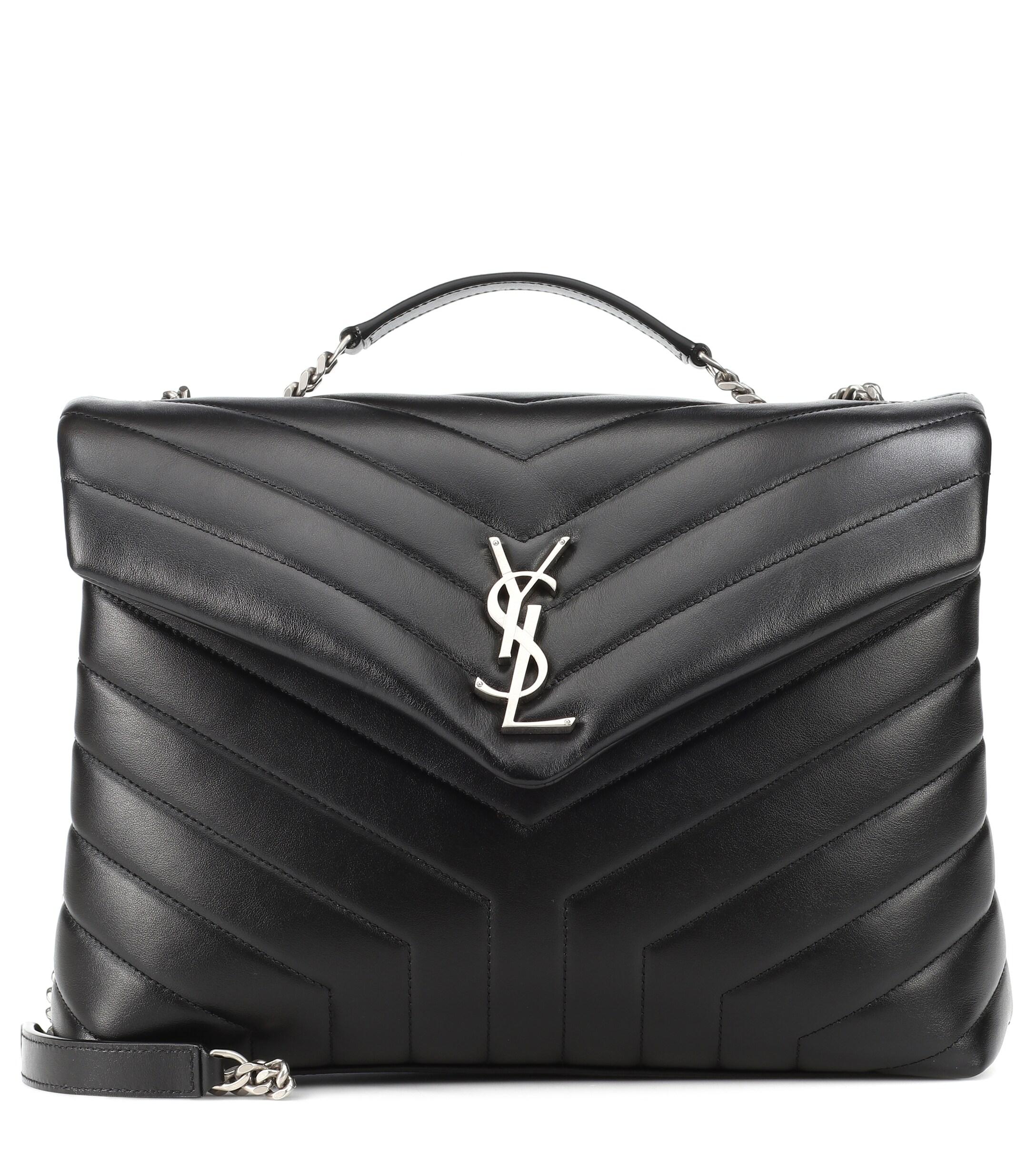 Saint Laurent Loulou Monogram Medium Shoulder Bag in Black Lyst
