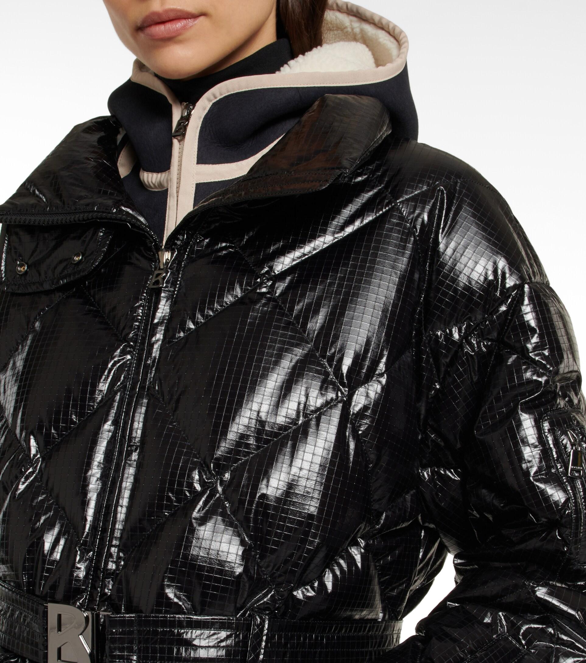 Bogner Amara Shearling-lined Down Ski Jacket in Black | Lyst