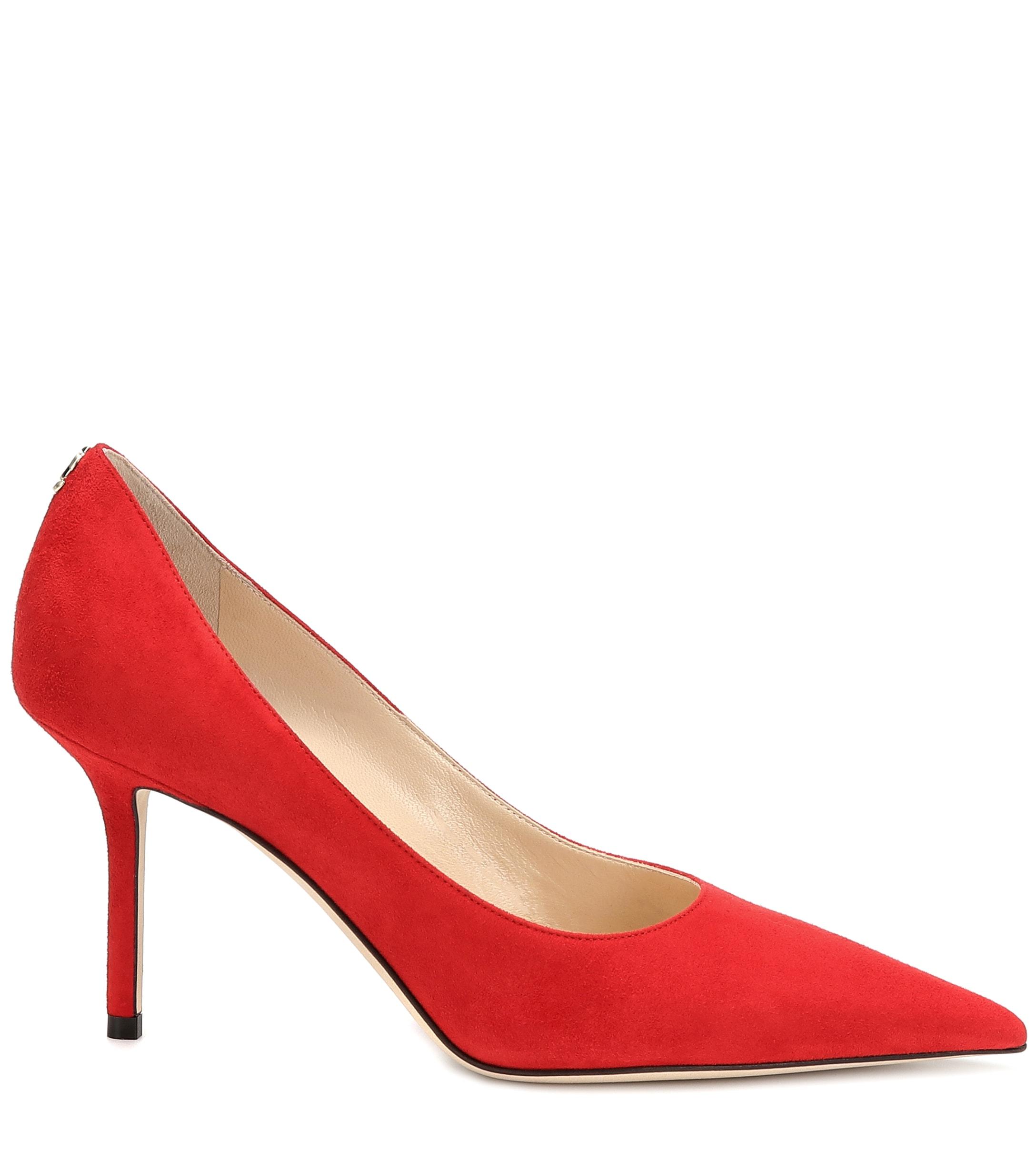 Jimmy Choo Love 85 Suede Pumps in Red - Lyst