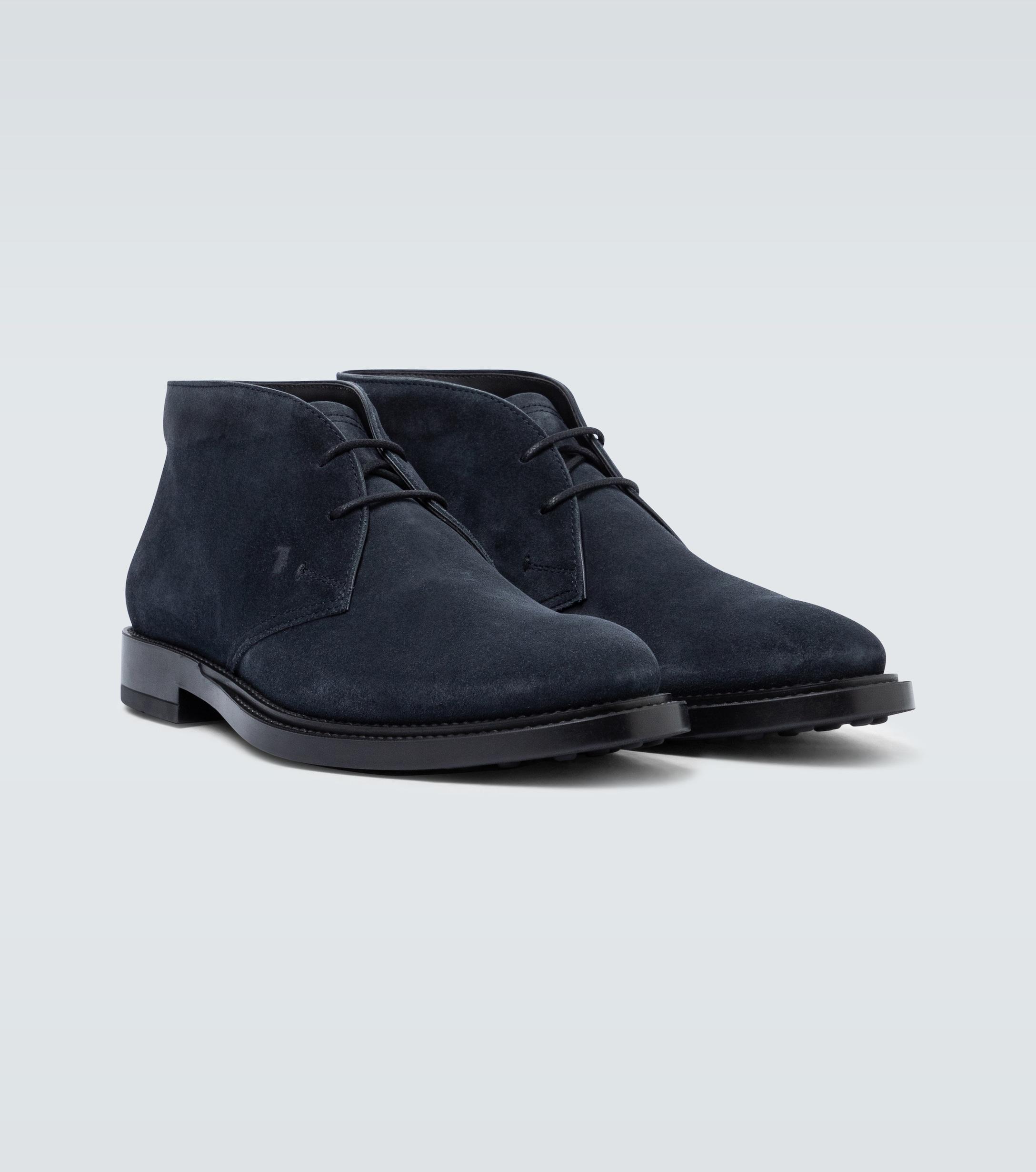 Tod's Suede Desert Boots in Blue for Men - Lyst