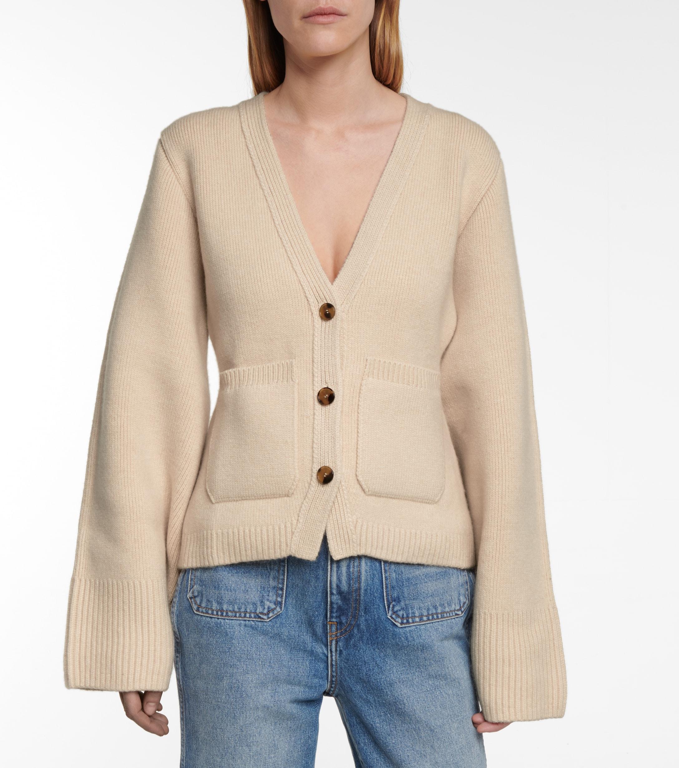 Khaite Exclusive To Mytheresa – Scarlet Cashmere Cardigan in Beige ...