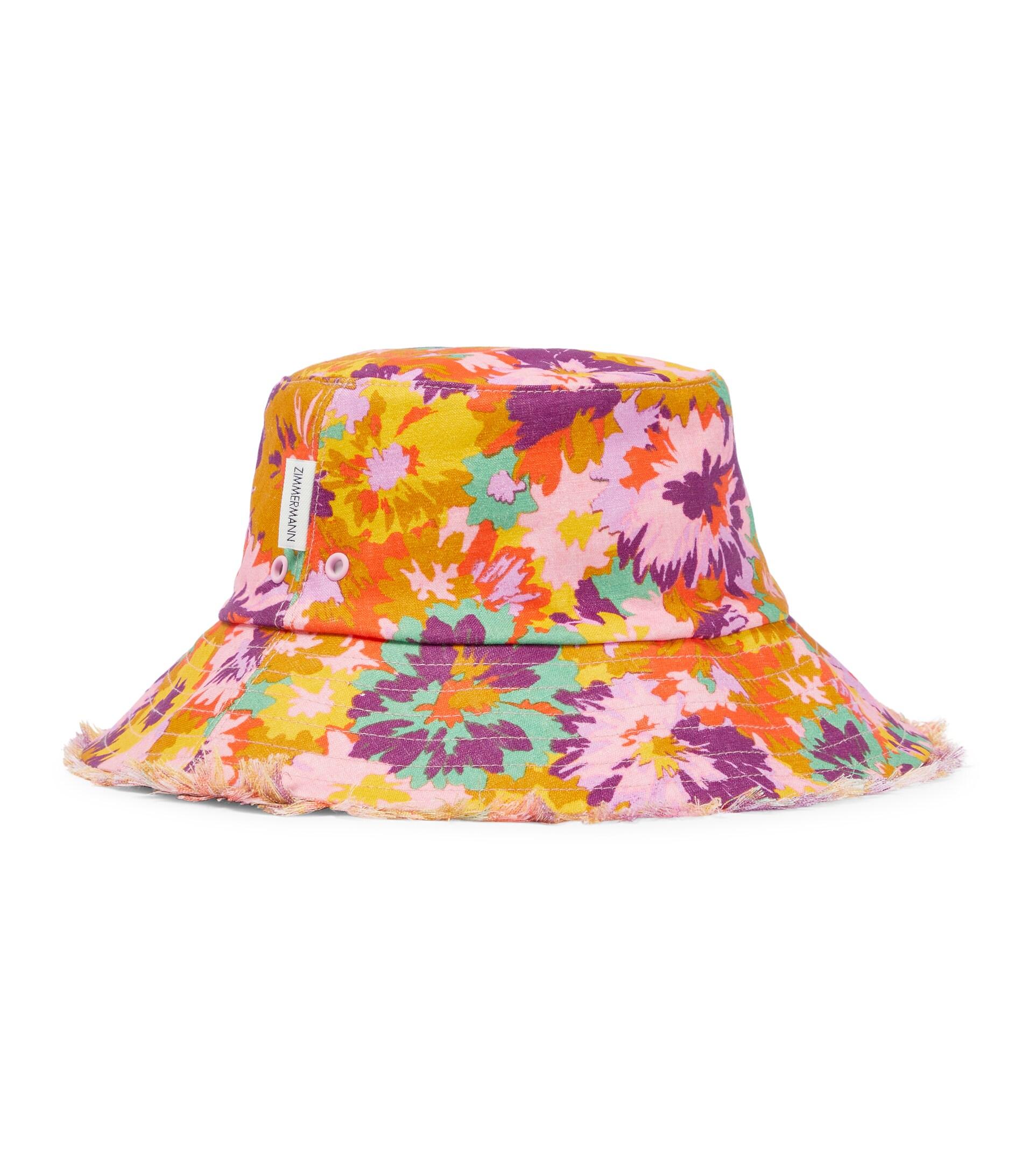Zimmermann Floral Linen Bucket Hat | Lyst