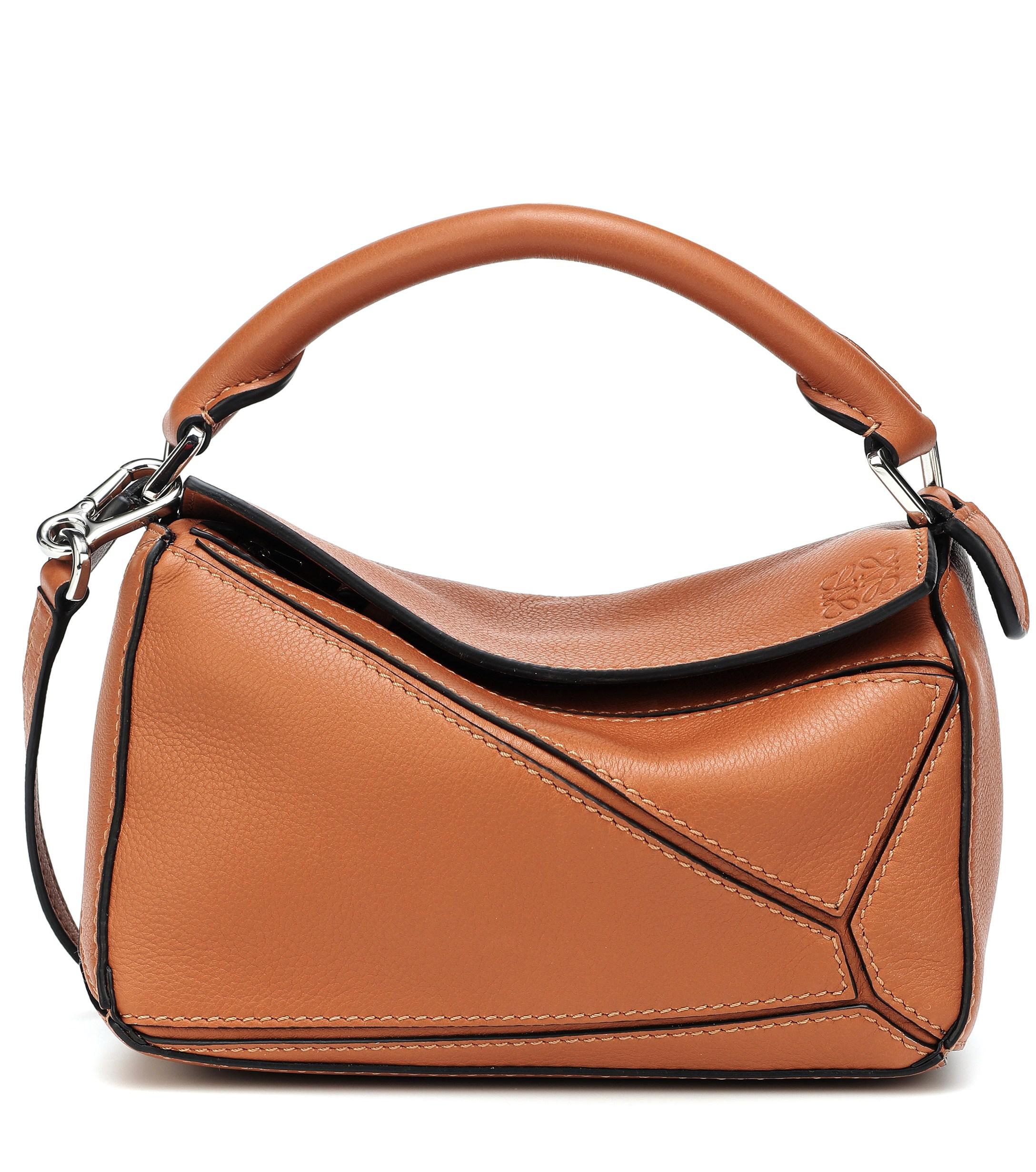 Loewe Puzzle Mini Leather Shoulder Bag in Tan (Brown) Save 10 Lyst