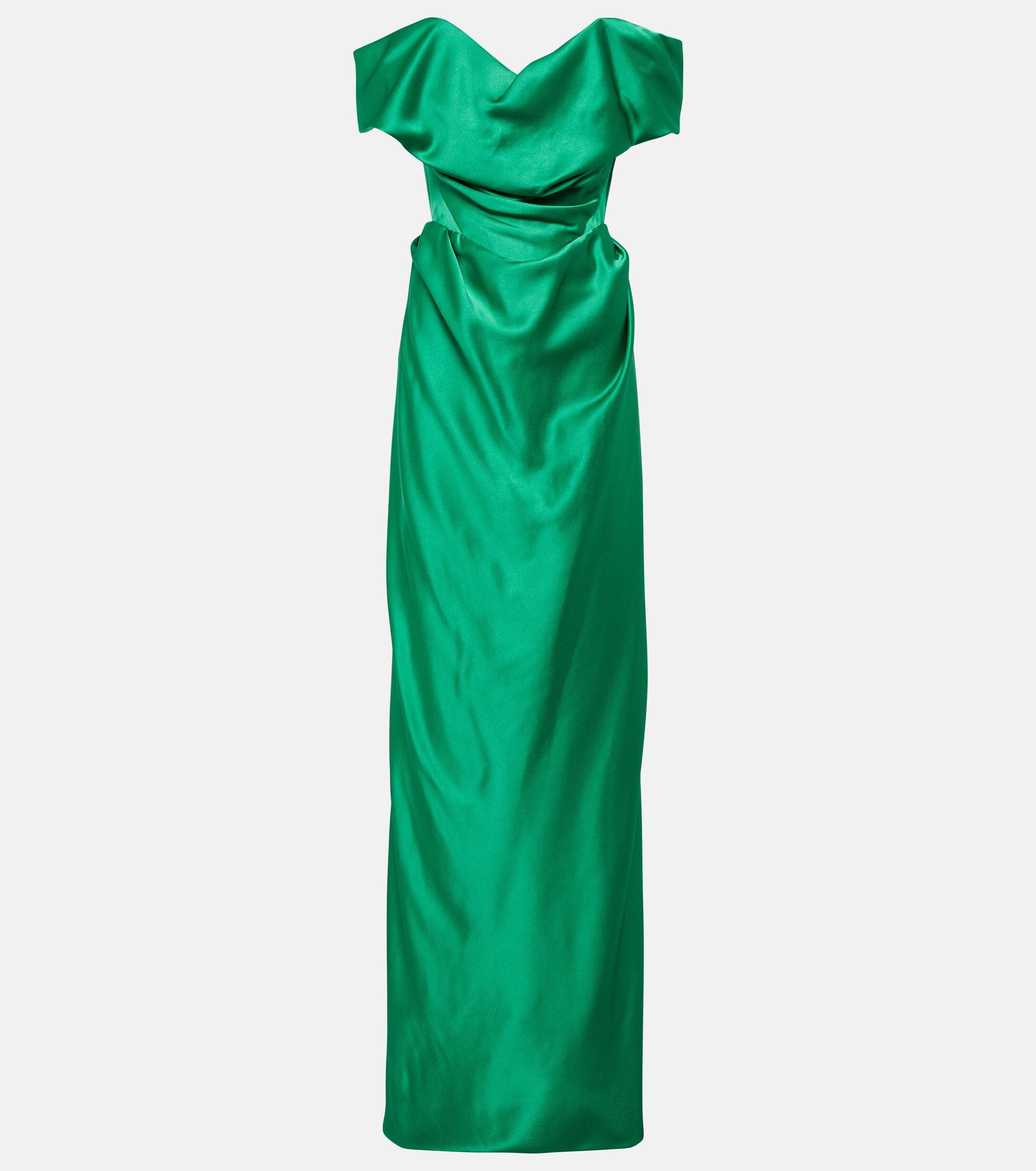 Vivienne Westwood Satin Gown in Green | Lyst UK
