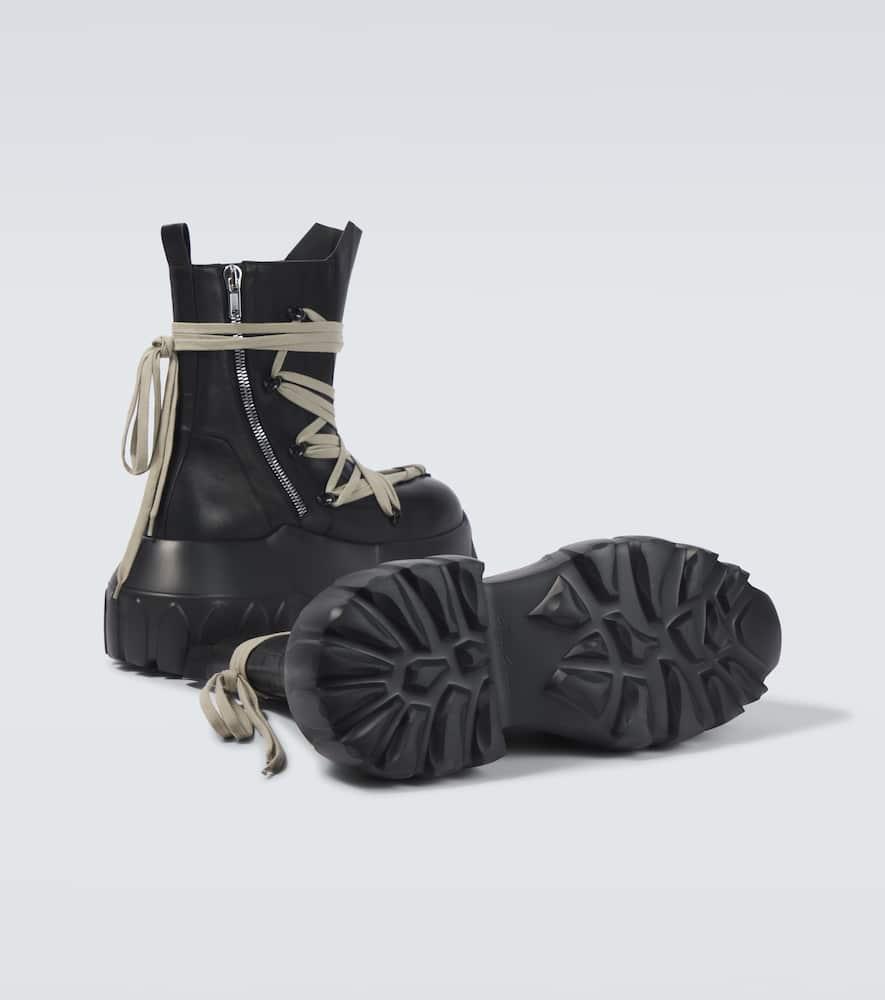 Rick Owens Megalace Mega Tractor Lace-Up Boots in Black for Men | Lyst