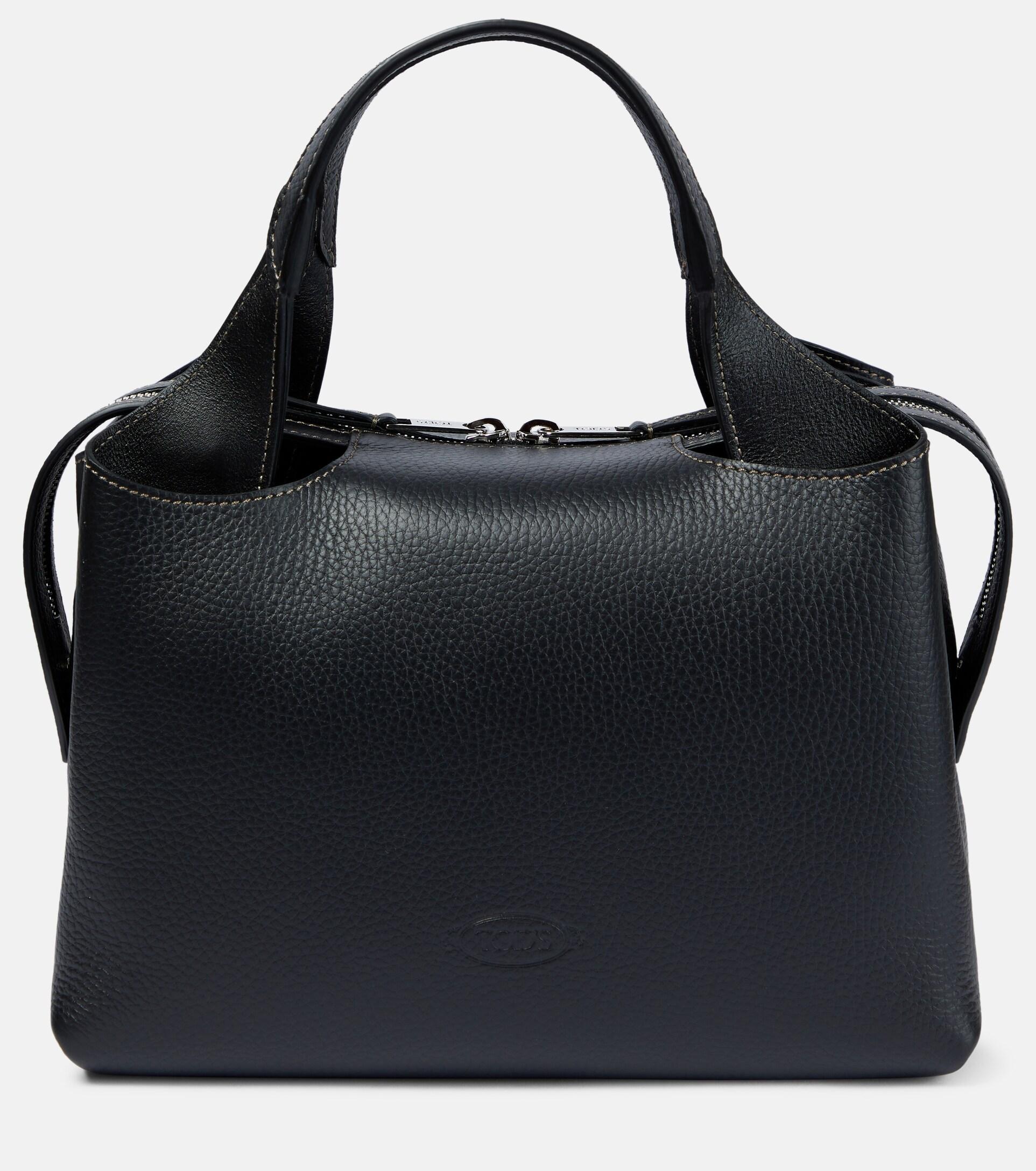 Tod's Apa Small Leather Tote Bag in Black