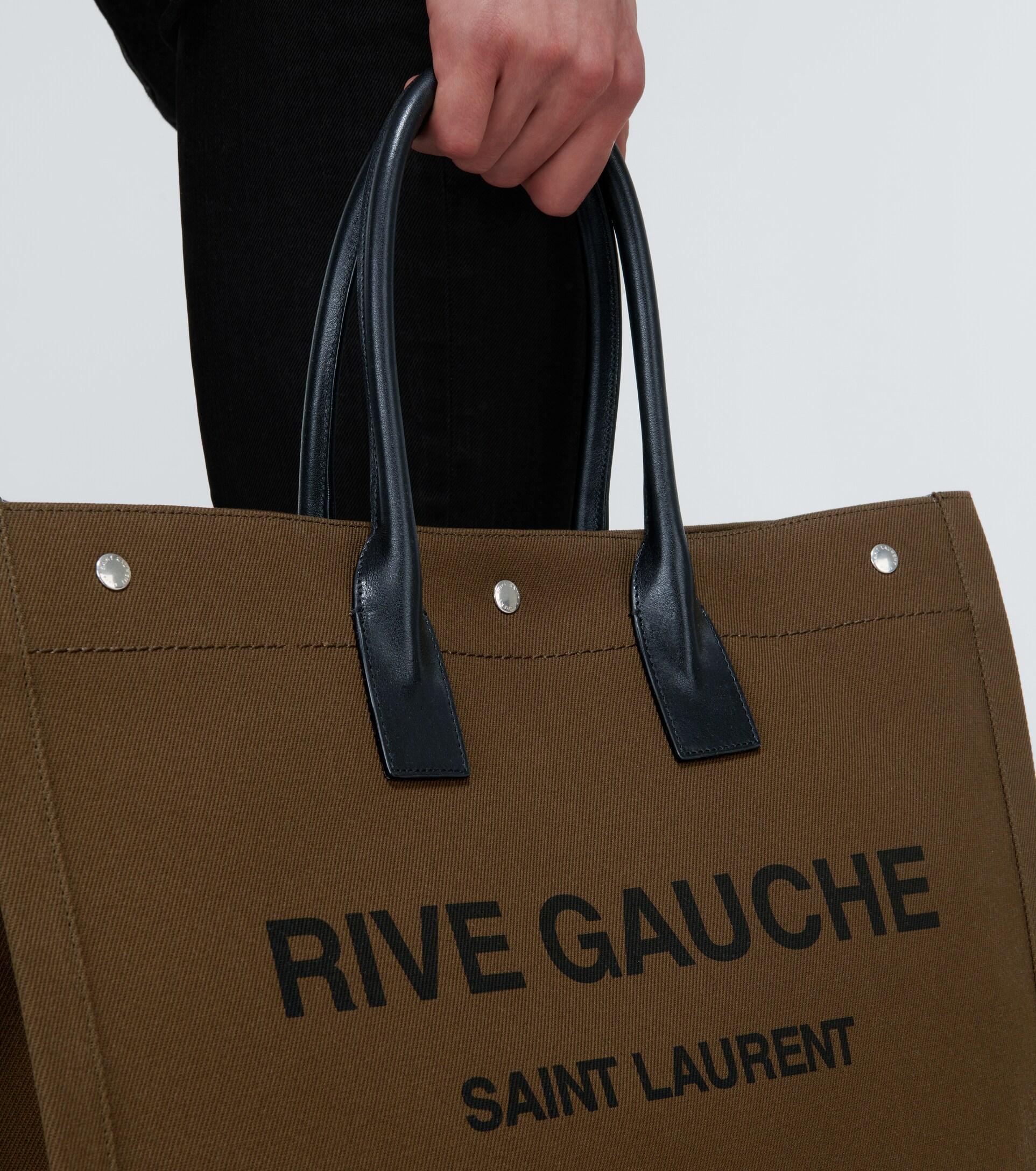 Herren Taschen Shopper Saint Laurent Tote Aus Canvas rive Gauche in Grau für Herren 