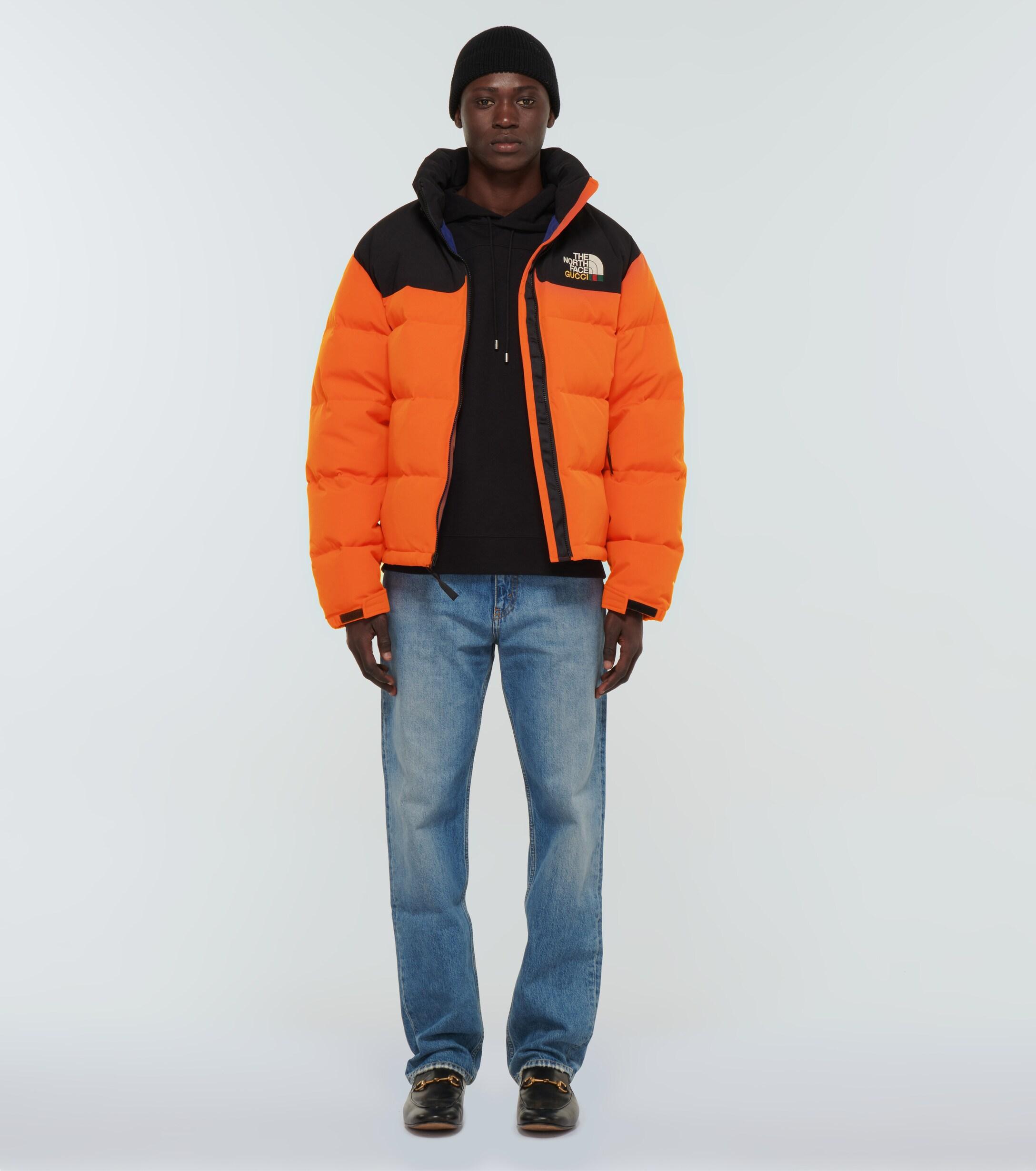 Gucci The North Face X Down Jacket in Orange for Men | Lyst UK