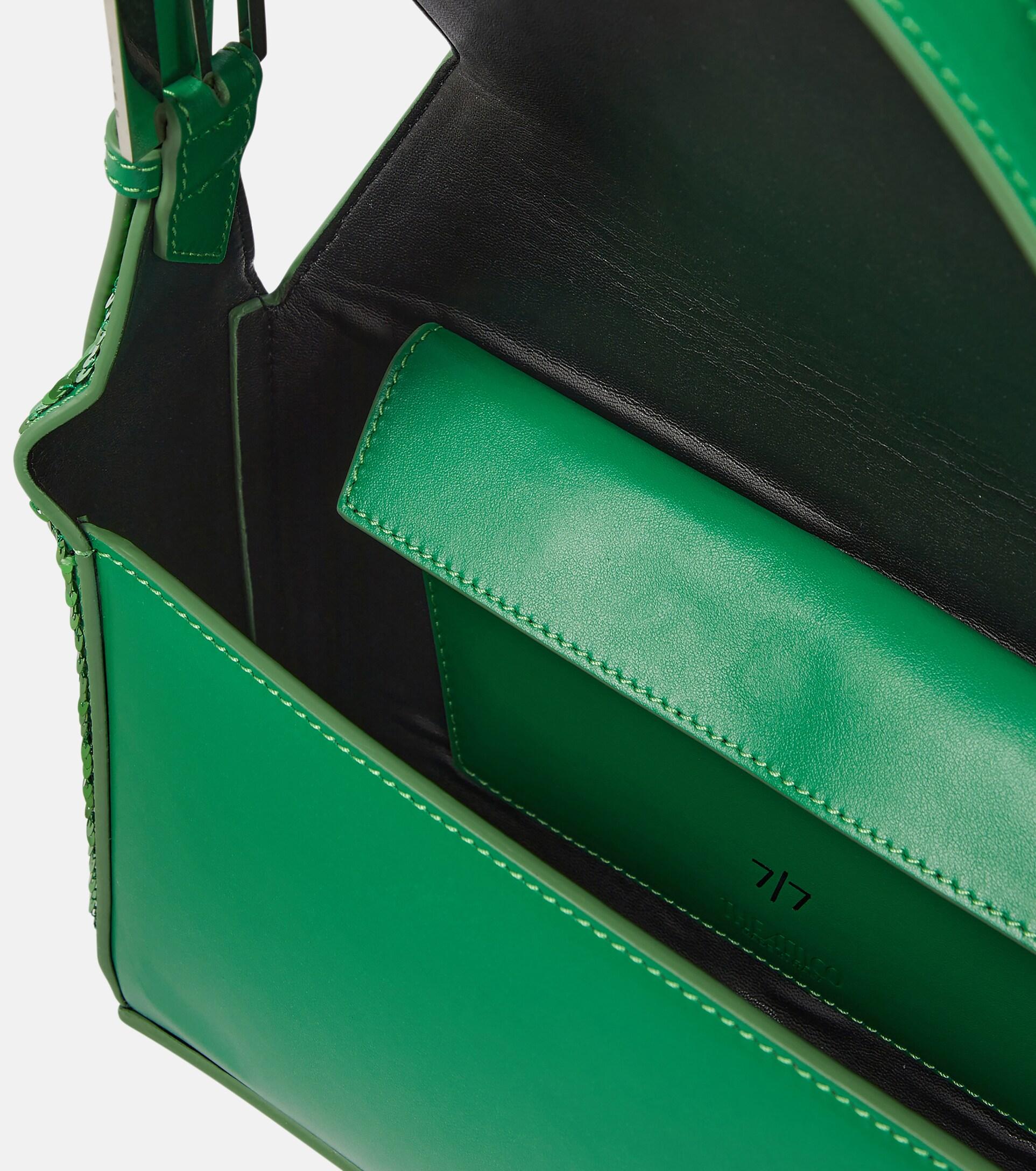 The Attico 7/7 Sequined Leather Shoulder Bag in Green | Lyst
