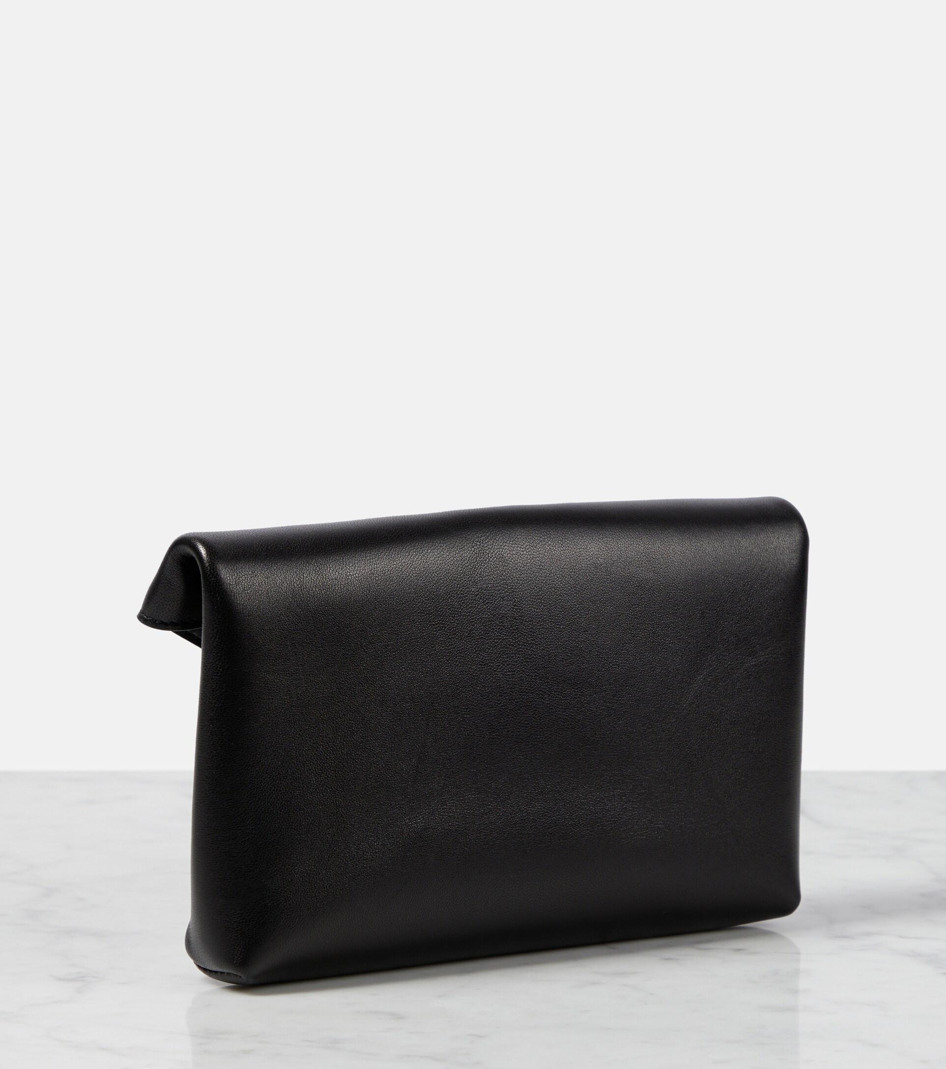 Cassandre Small Leather Pouch in Black - Saint Laurent