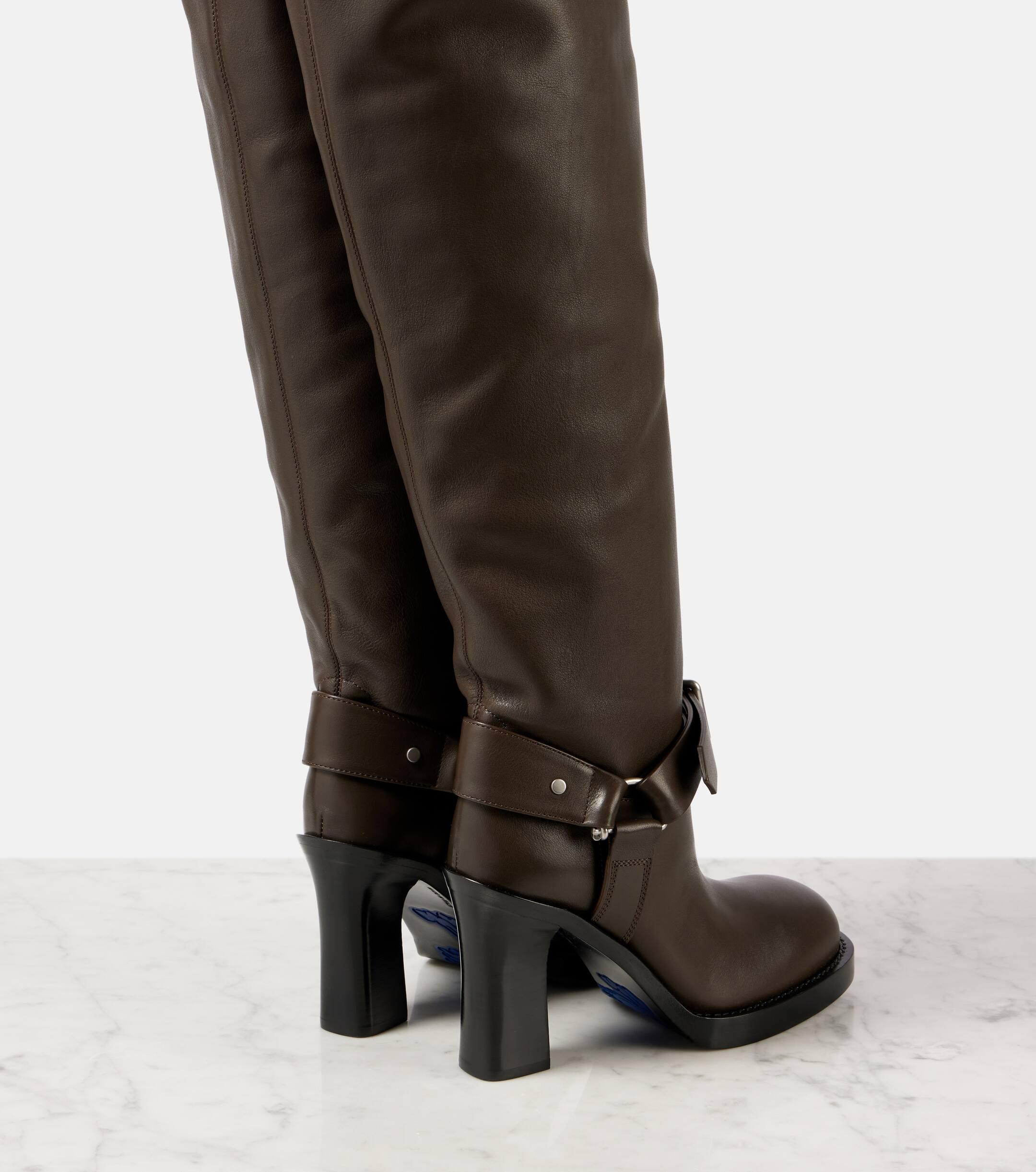 Burberry Leather Over The Knee Boots in Brown Lyst UK