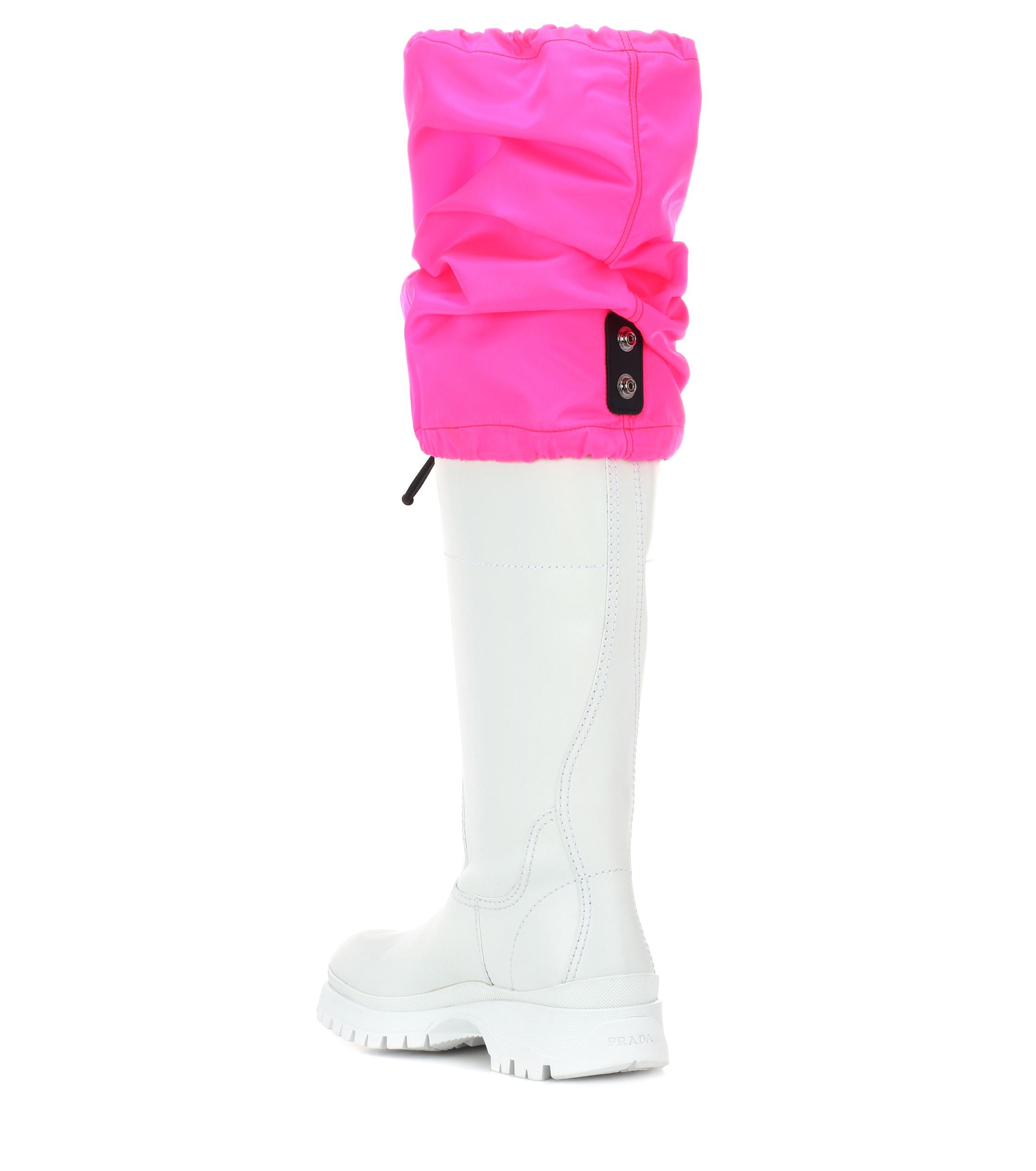 white prada combat boots