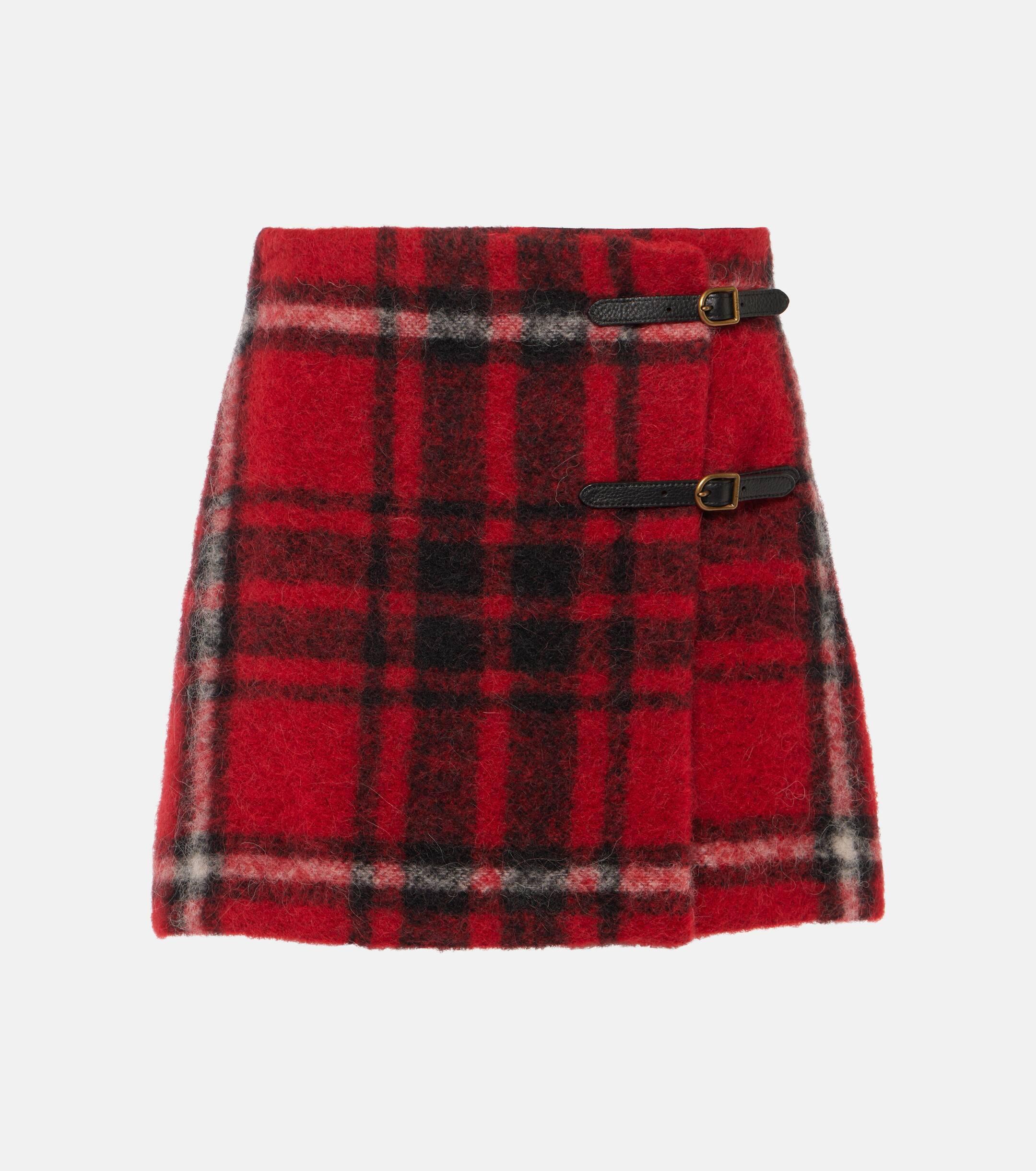 Polo Ralph Lauren Plaid Wrap Skirt in Red Lyst UK