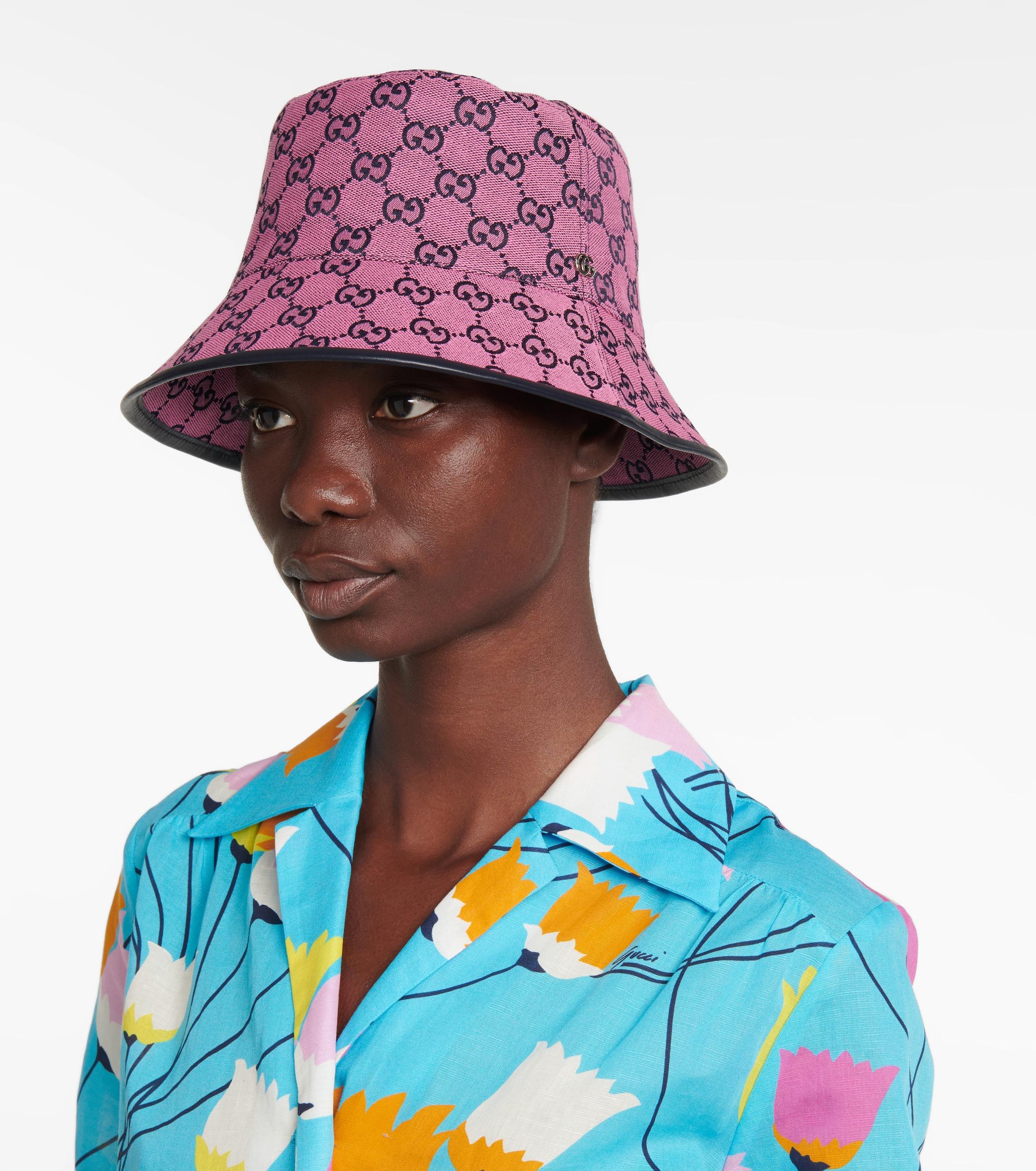 Gucci GG Canvas Bucket Hat w/ Tags - Pink Hats, Accessories