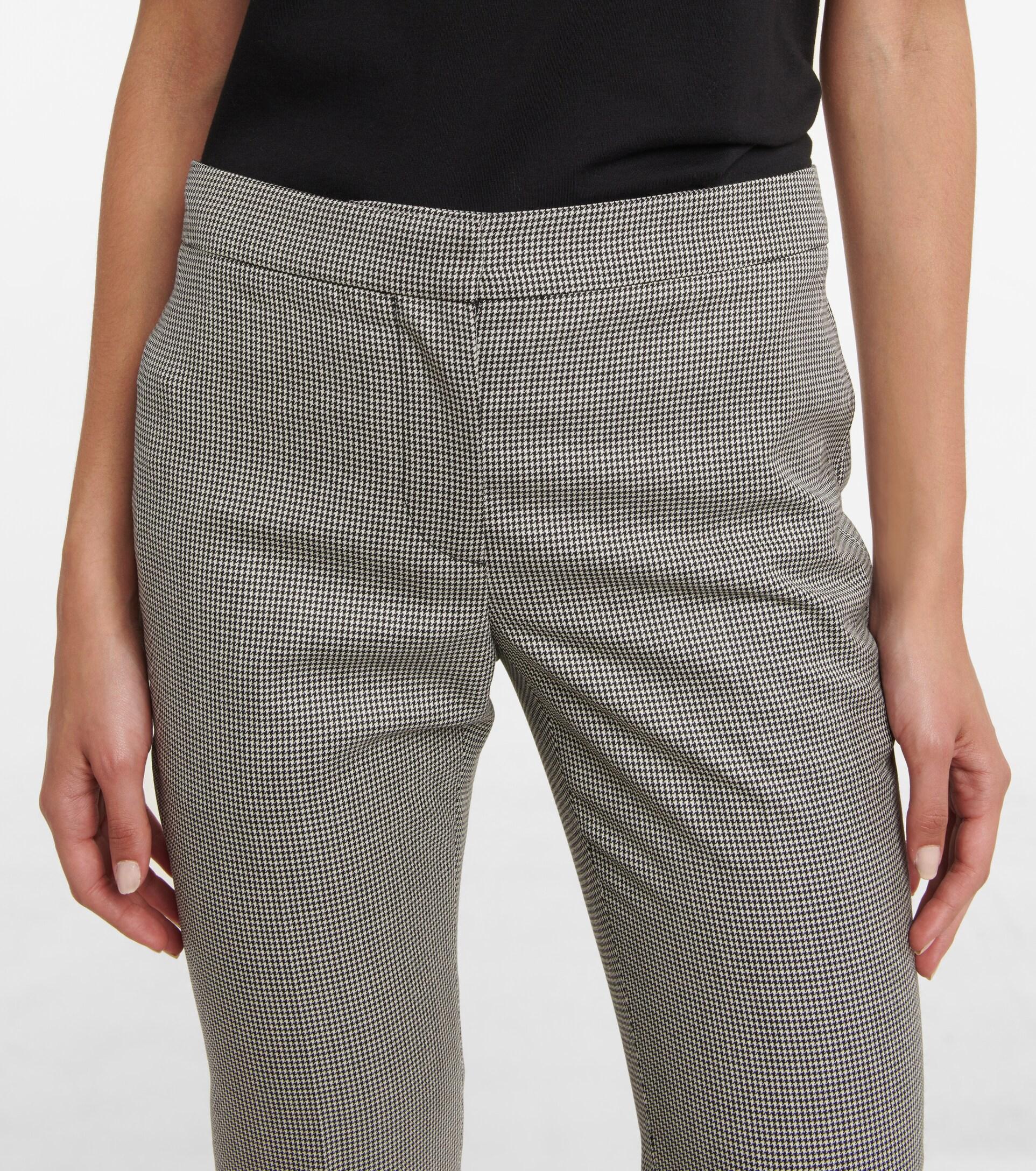 Alexander McQueen Mid-rise Straight Wool Pants in Grey Grey Slacks and Chinos Straight-leg trousers Womens Clothing Trousers 