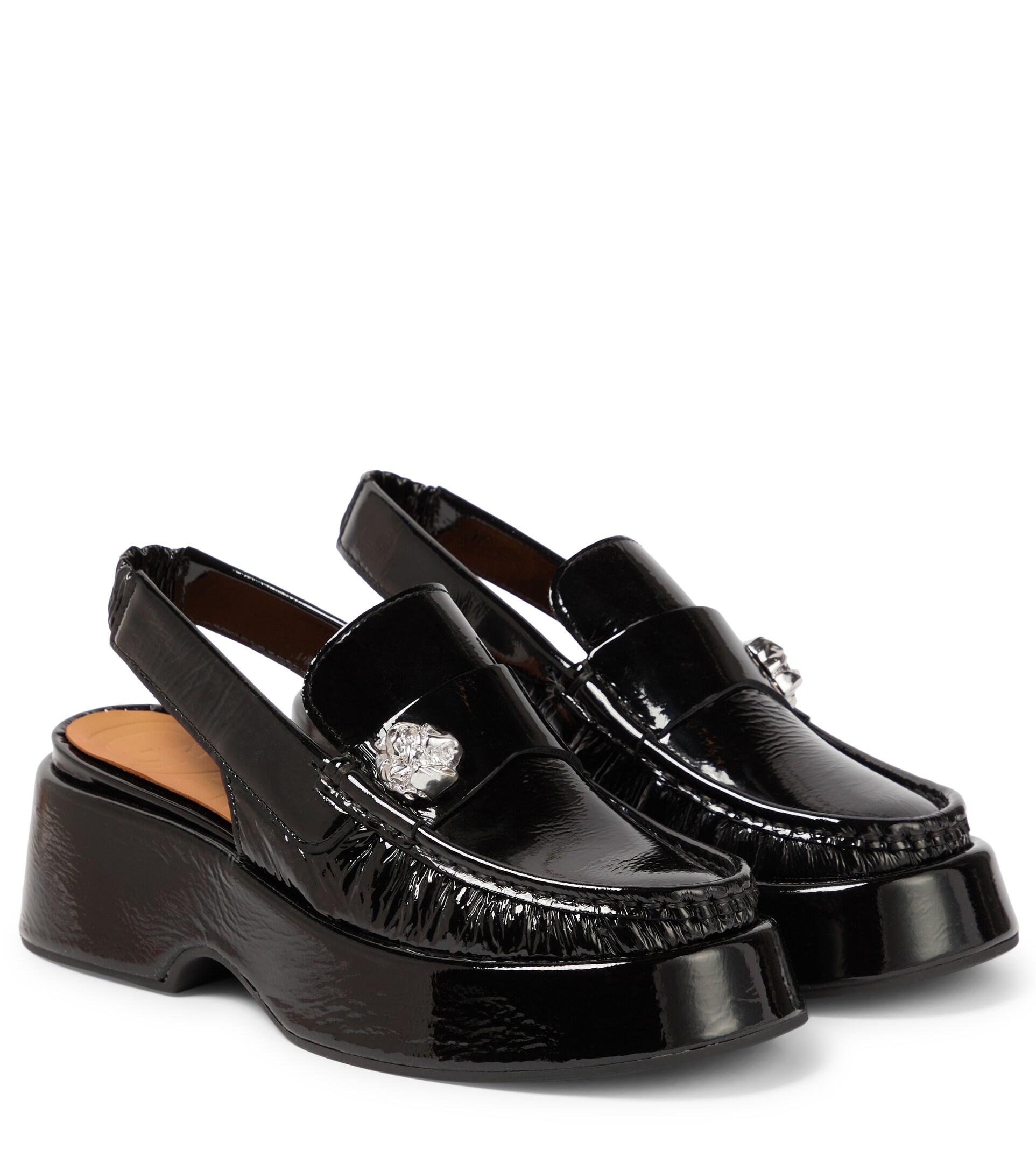 black slingback loafers