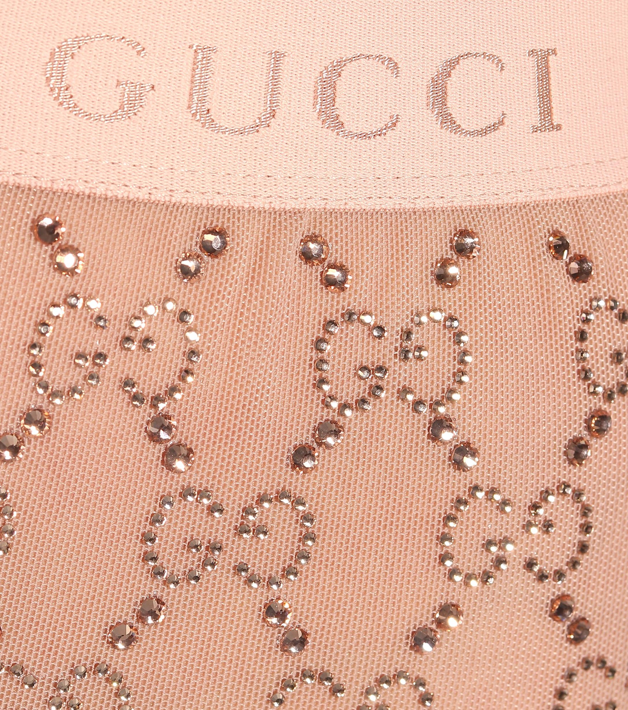 Gucci Embellished GG Tulle leggings in 