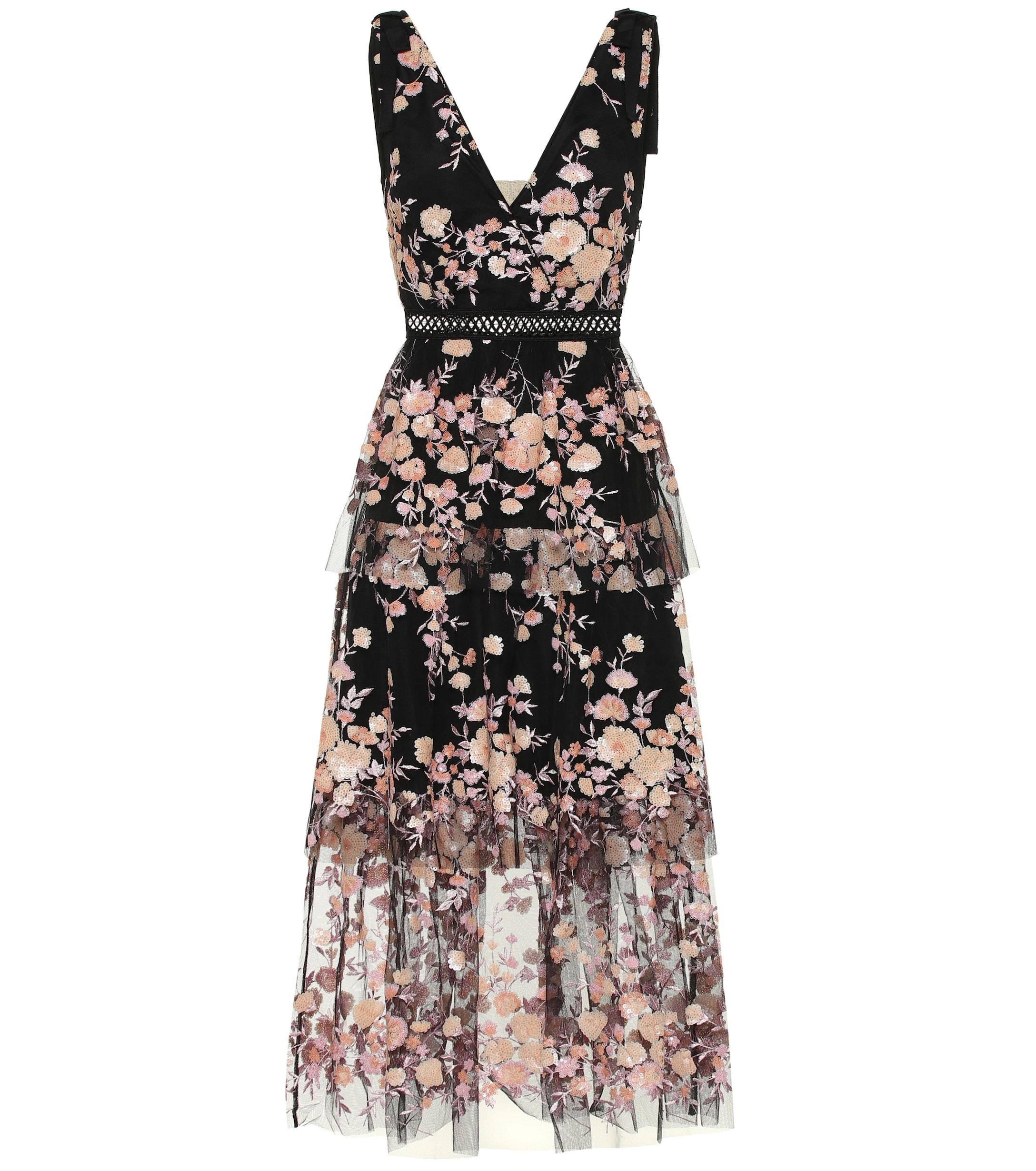 Self portrait 2025 black floral dress