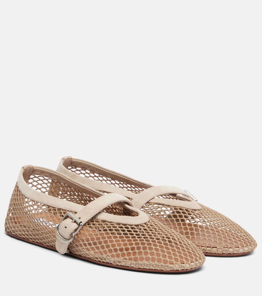 Natural Alaïa Flats for Women | Lyst