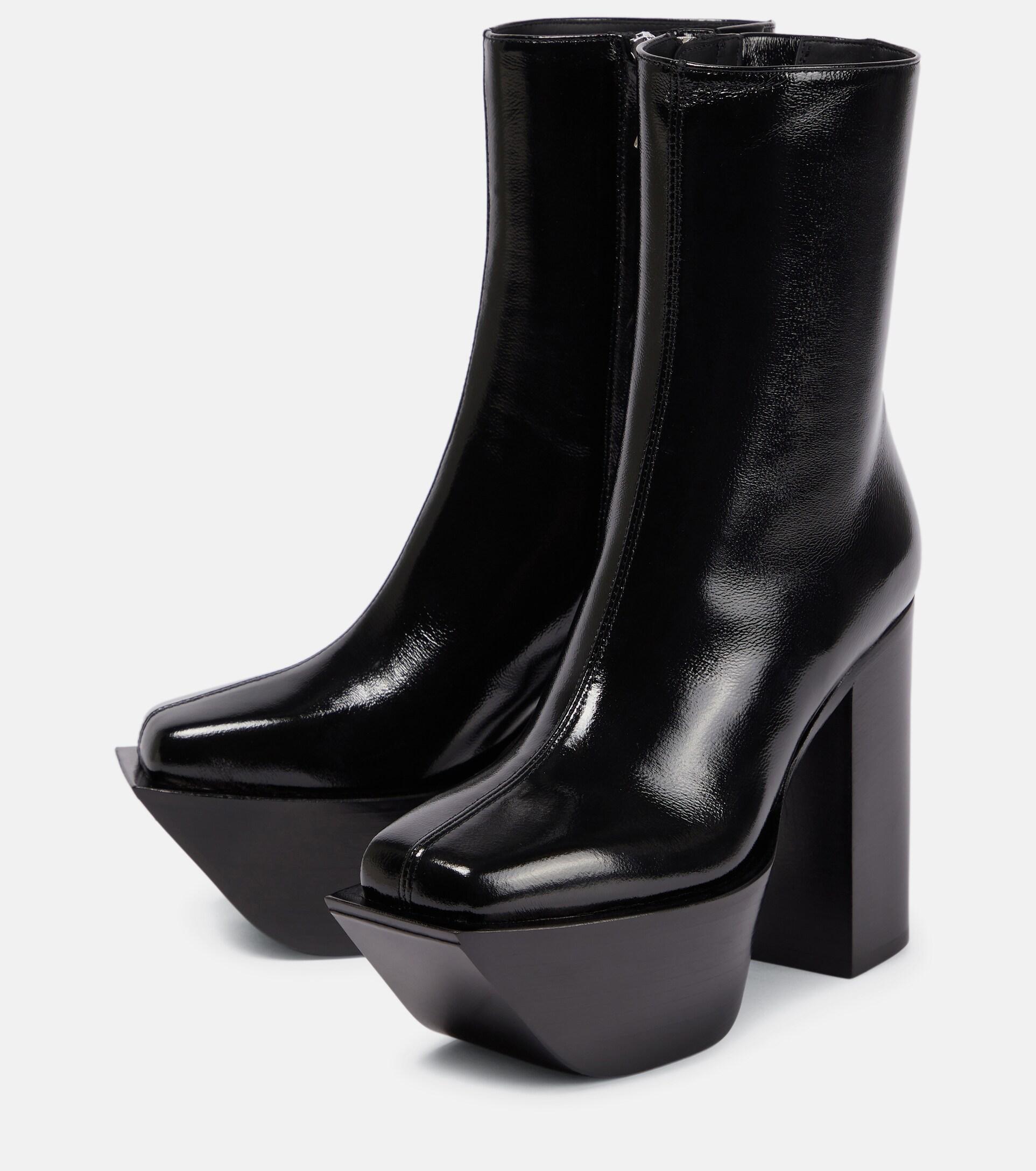 Peter Do Leather Platform Boots in Black | Lyst