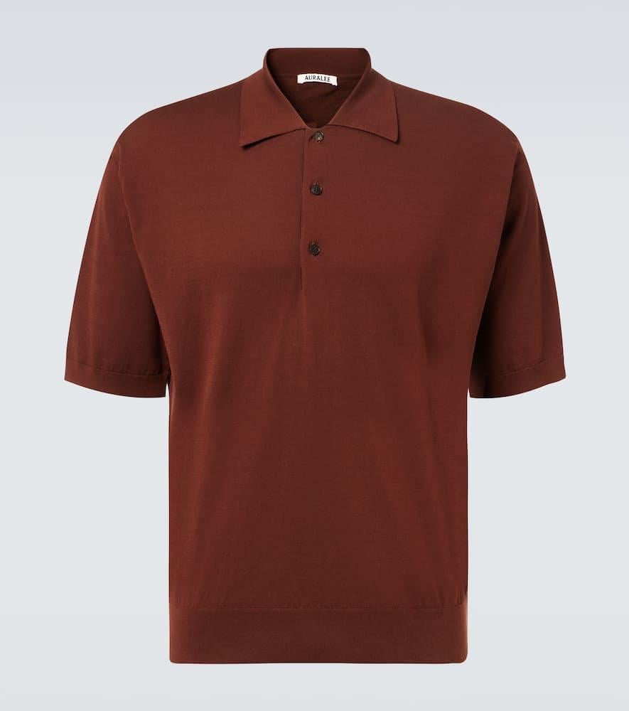 トップス AURALEE 21ss BIG POLO Auralee Super Fine Cotton Pique Big Polo | Black | Canoe Club