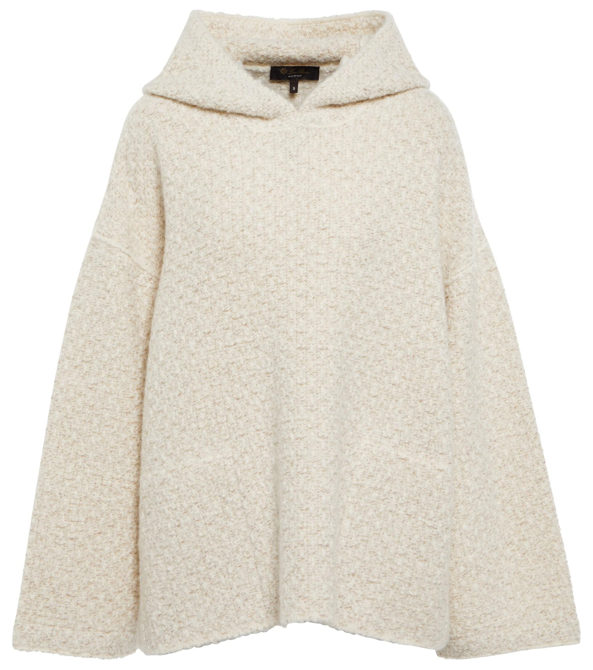 Loro Piana Monte Bianco Hooded Cashmere Poncho in Natural | Lyst
