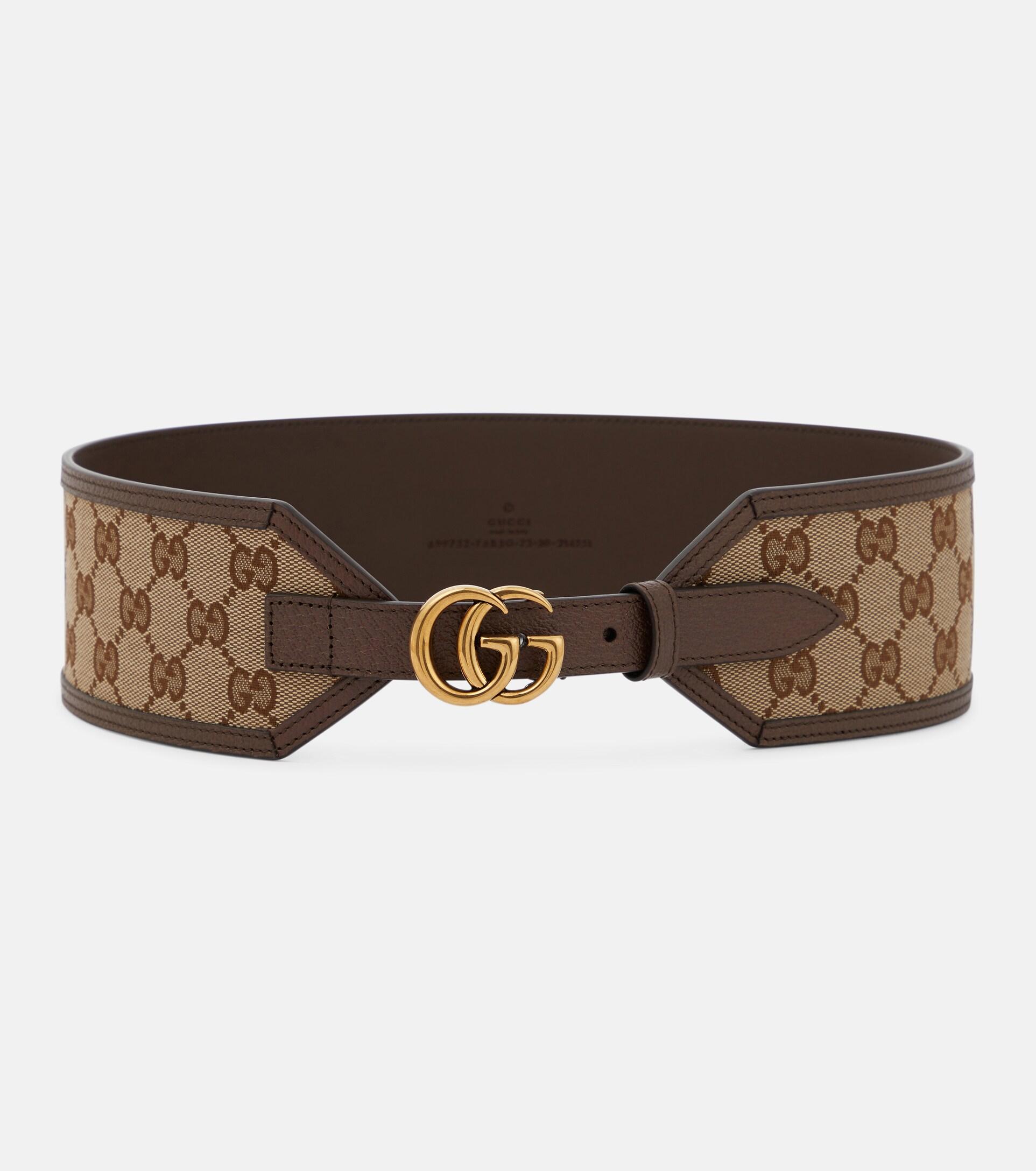 Gucci GG Marmont Supreme Canvas Belt in Brown | Lyst