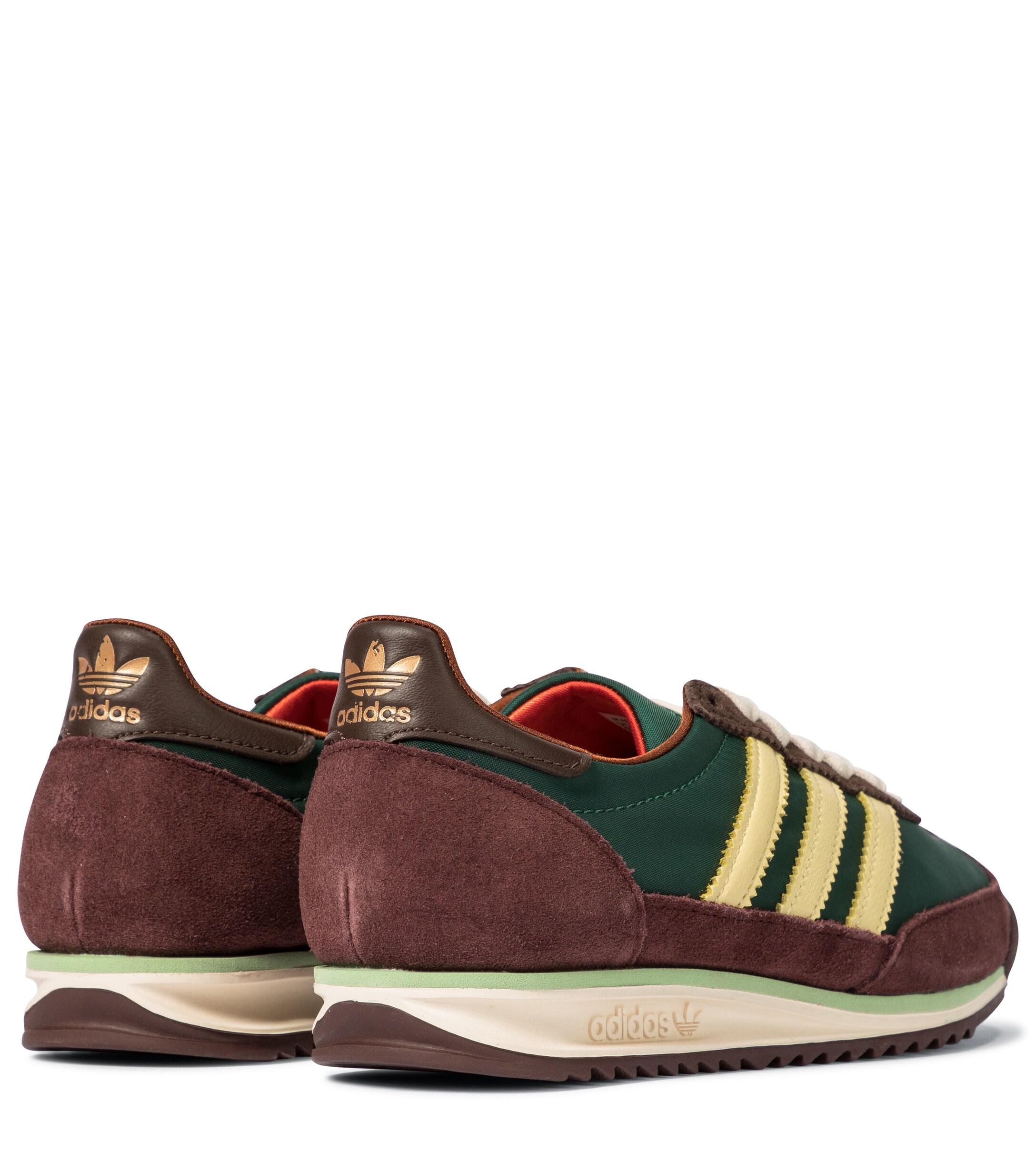 adidas gazelle silver green womens SL72 Knit  Team Green / Collegiate Gold  La Garonne