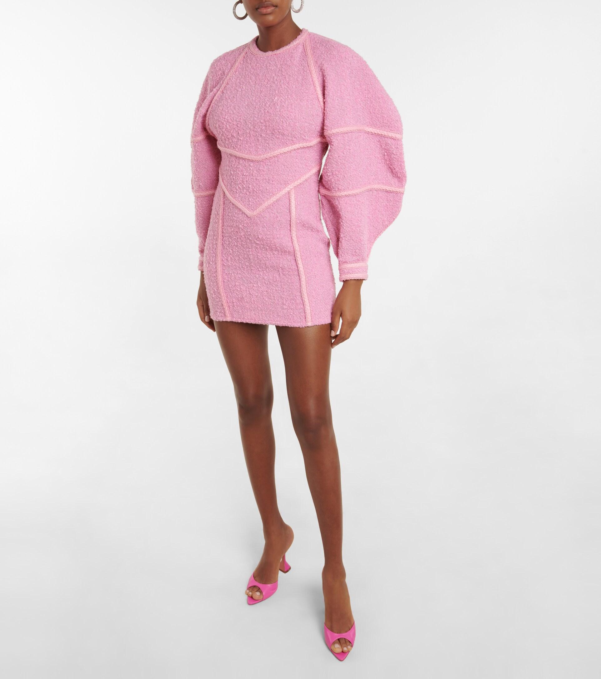 Rotate Dress Pink ROTATE BIRGER CHRISTENSEN Darleena Boucle