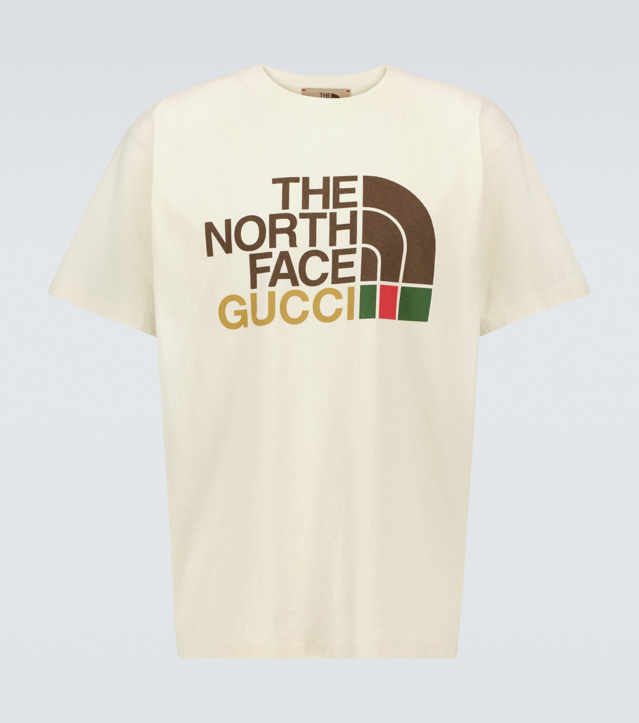 Camiseta algodón The North Face x Gucci de hombre de color Blanco | Lyst