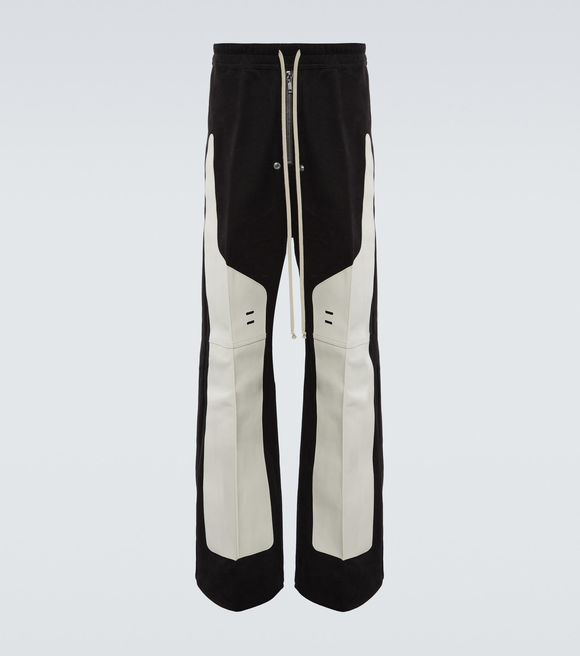 eleganti e chino Pantaloni Geth Belas con inserti in pelleRick Owens in Cotone da Uomo colore Nero Uomo Abbigliamento da Pantaloni casual 
