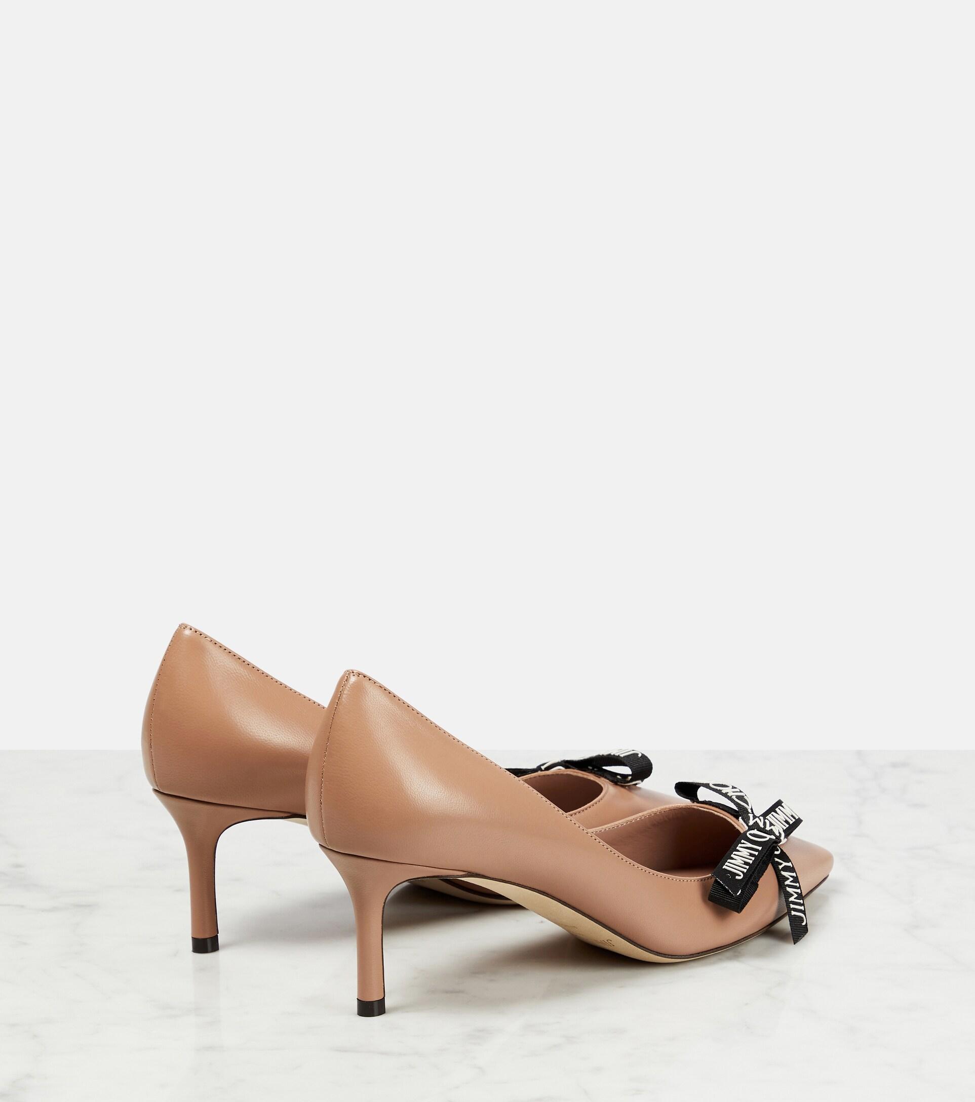 Jimmy Choo Romy 60 Embellished Leather Pumps in Brown | Lyst
