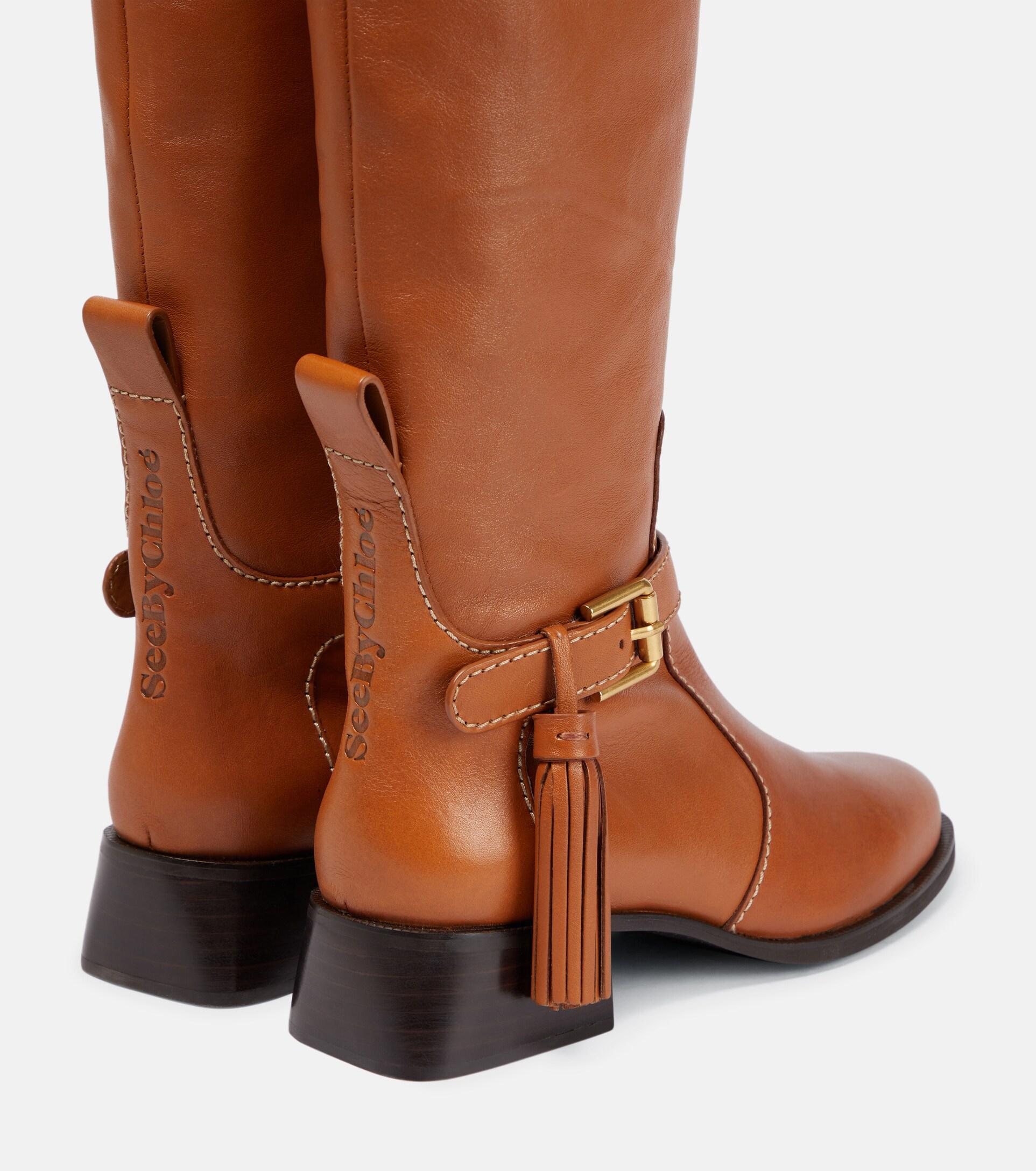 See By Chloé See By Chloe Lory Leather Over-the-knee Boots in Brown | Lyst