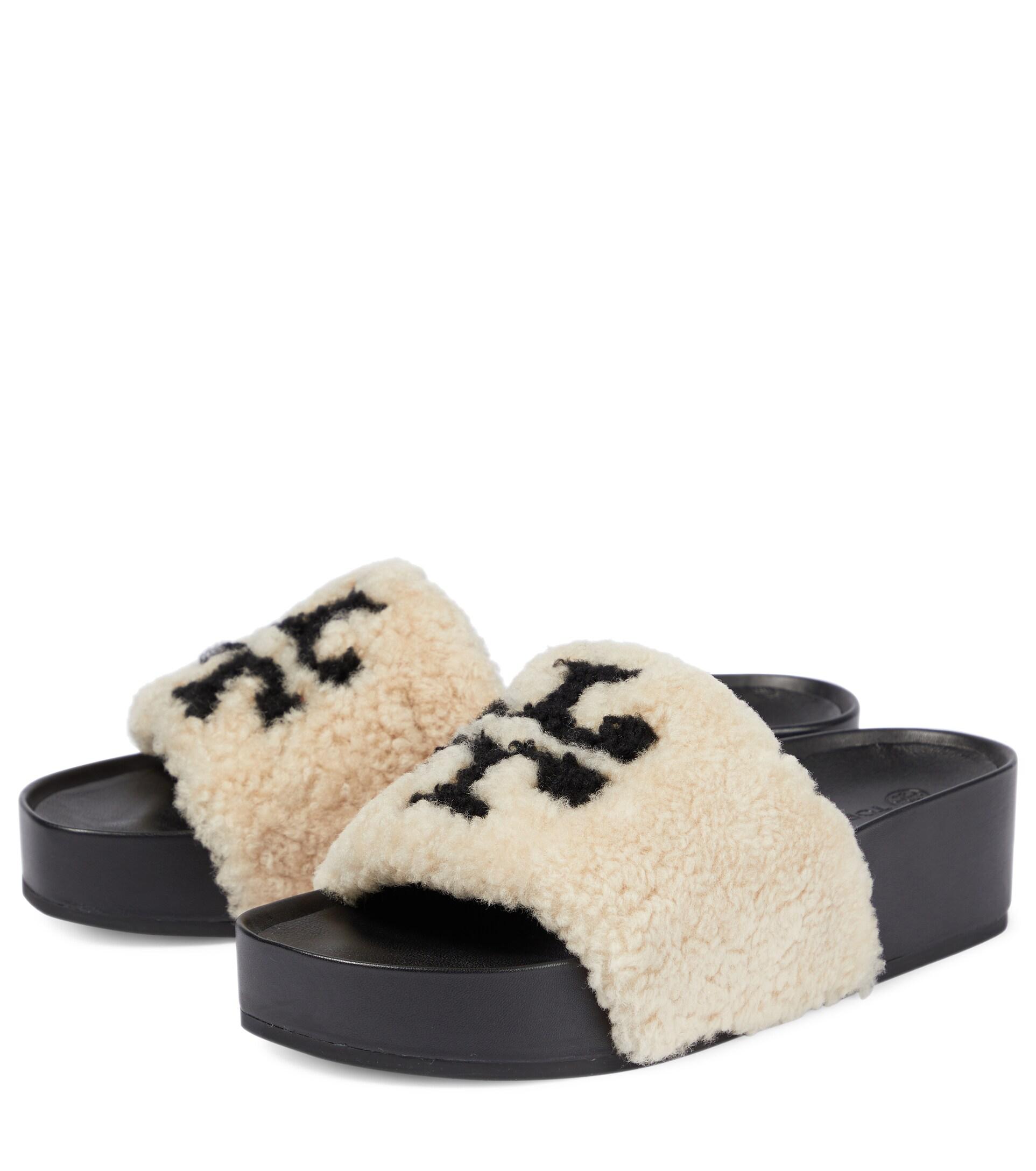 Tory burch slides best sale black